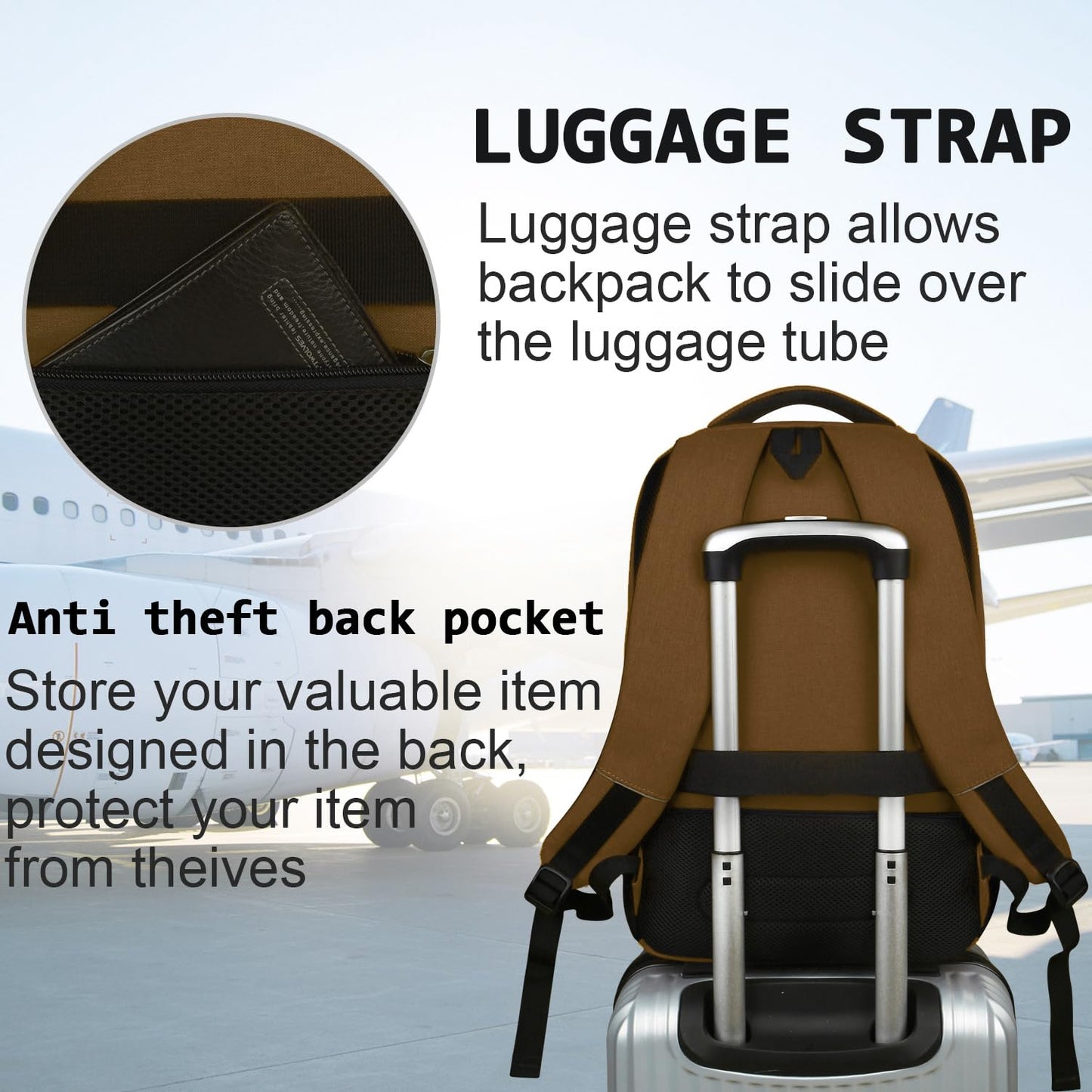 SecureSlim Laptop Backpack with USB & Water Resistance