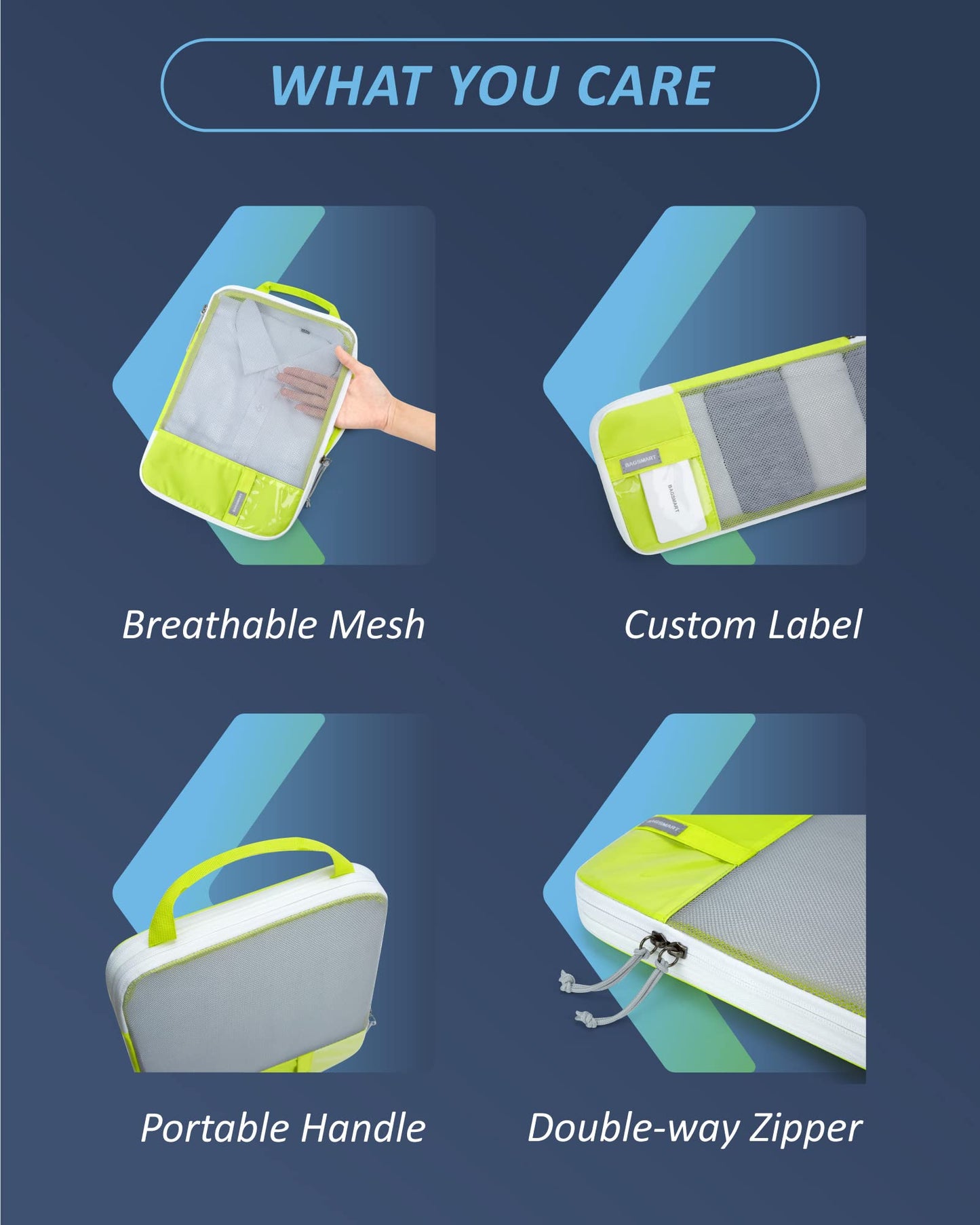 PackPro 6 Set Compression Cubes for Travel