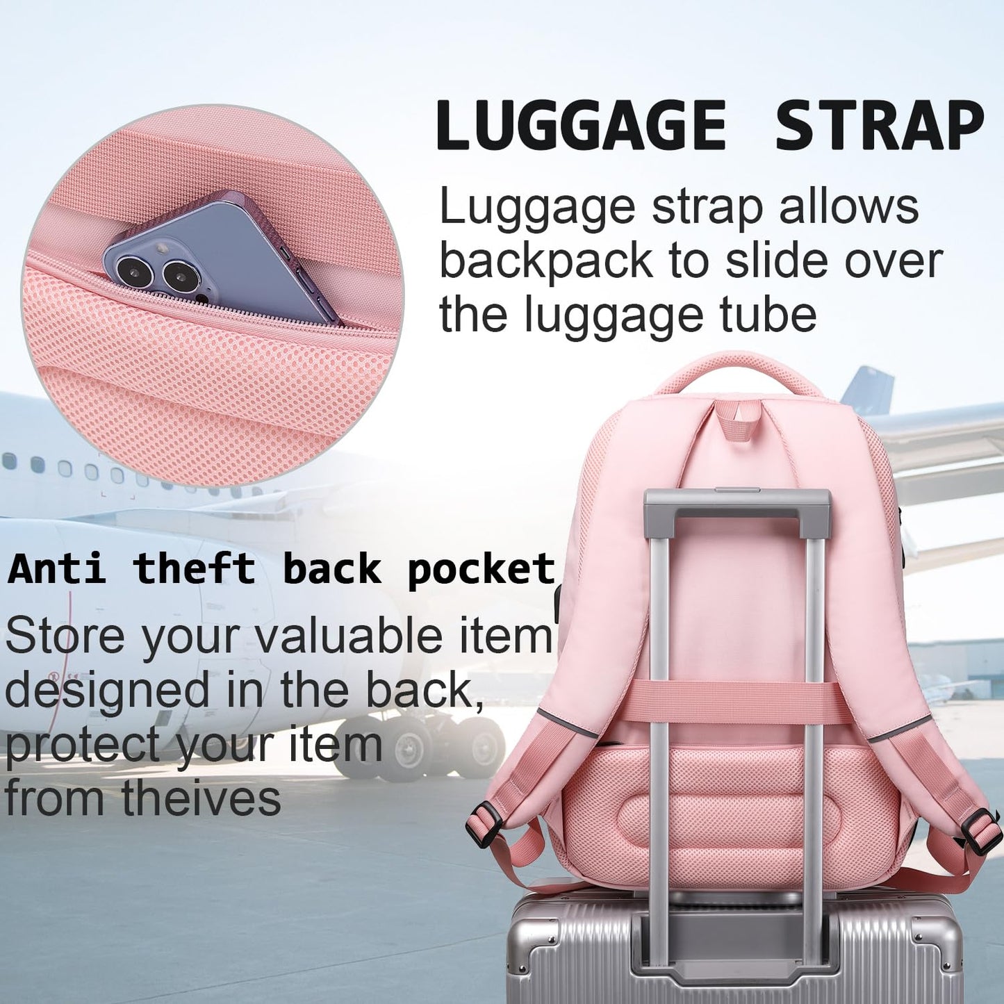 SecureSlim Laptop Backpack with USB & Water Resistance