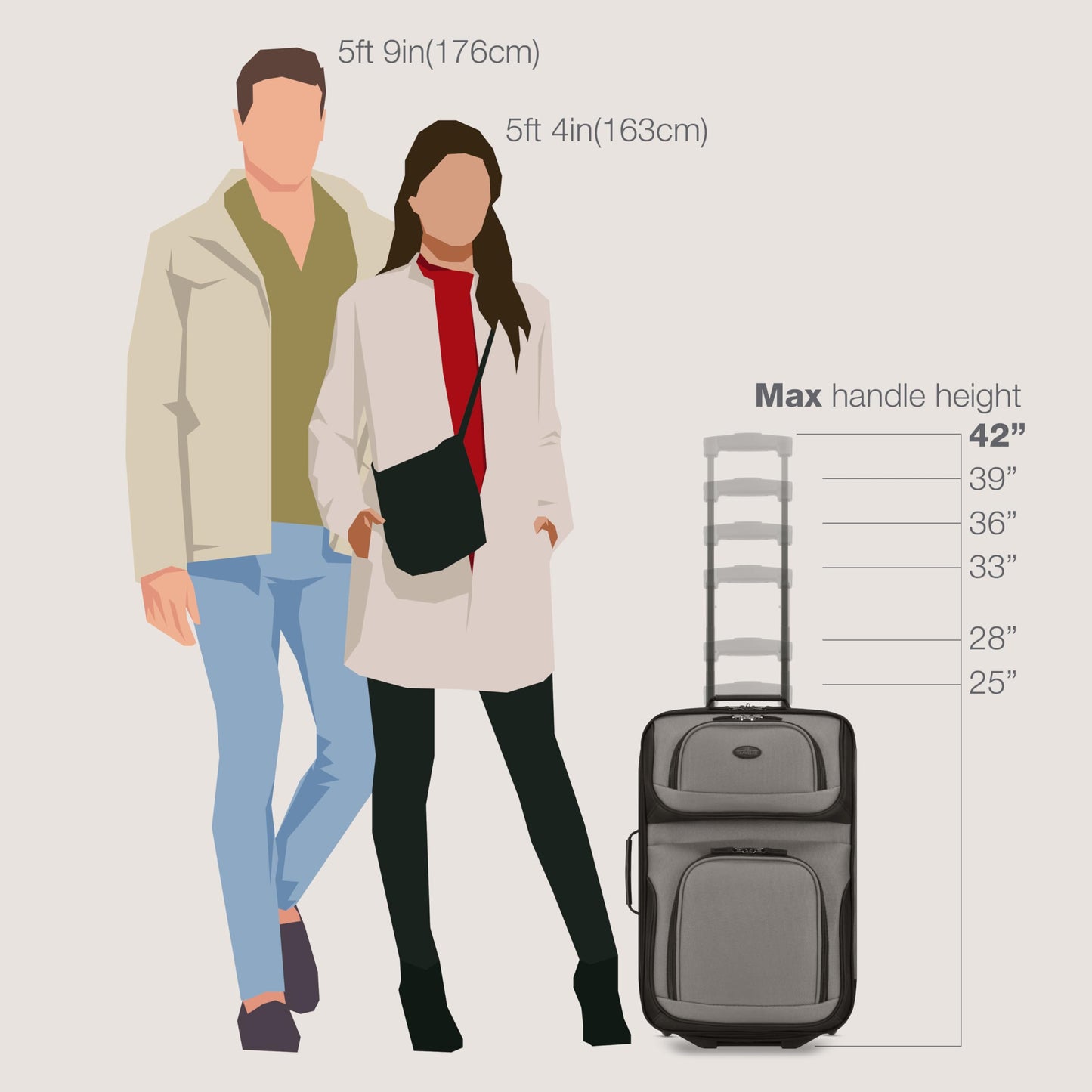 U.S. Traveler Rio Expandable Orange Carry-on