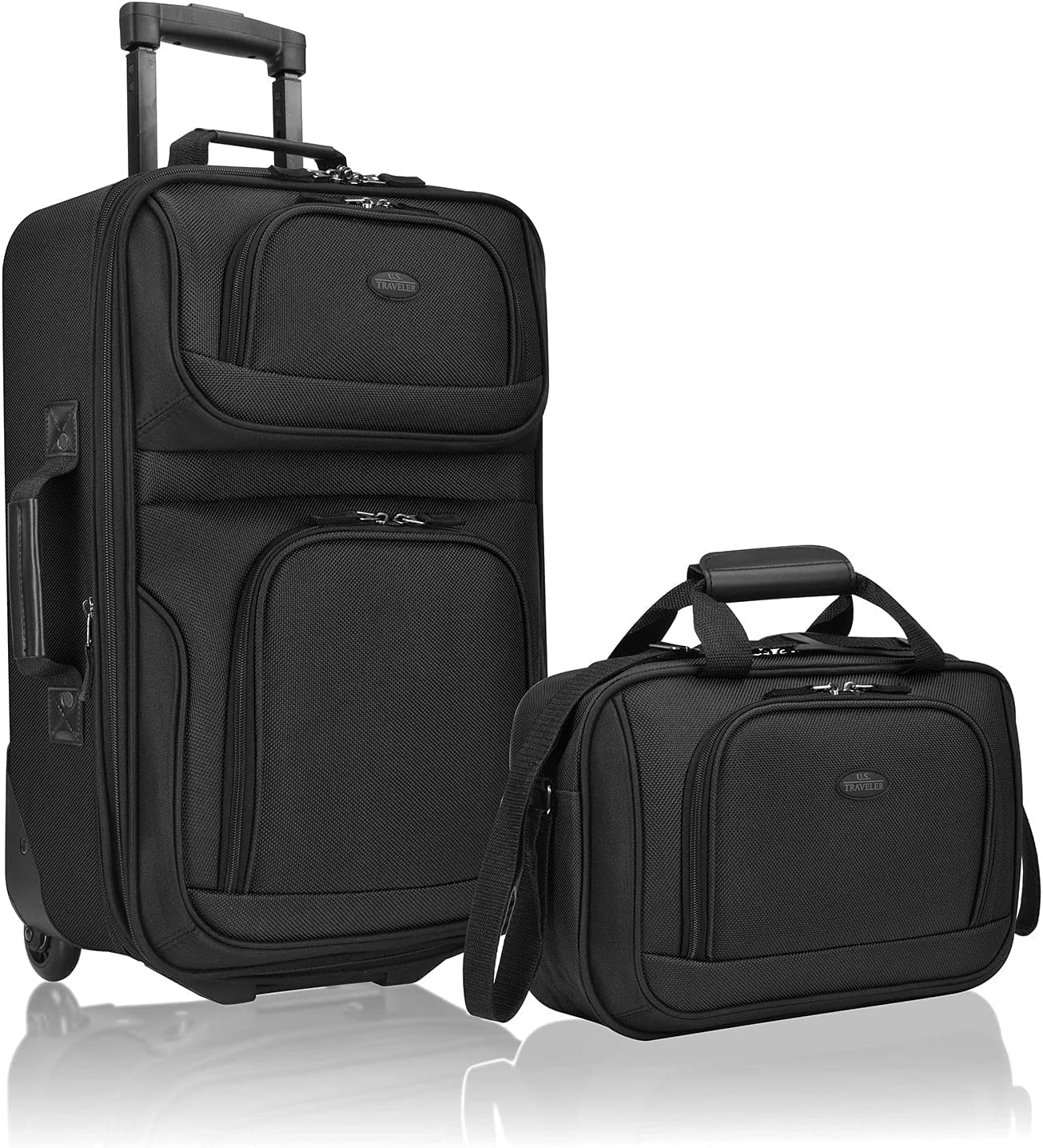 U.S. Traveler Rio Expandable Orange Carry-on