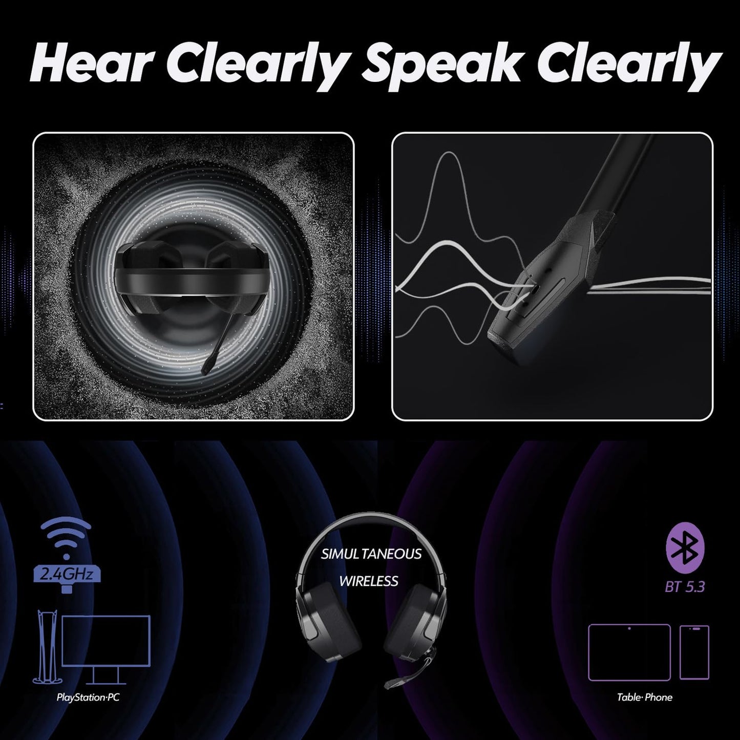 NUBWO G06 Dual Wireless Gaming Headset