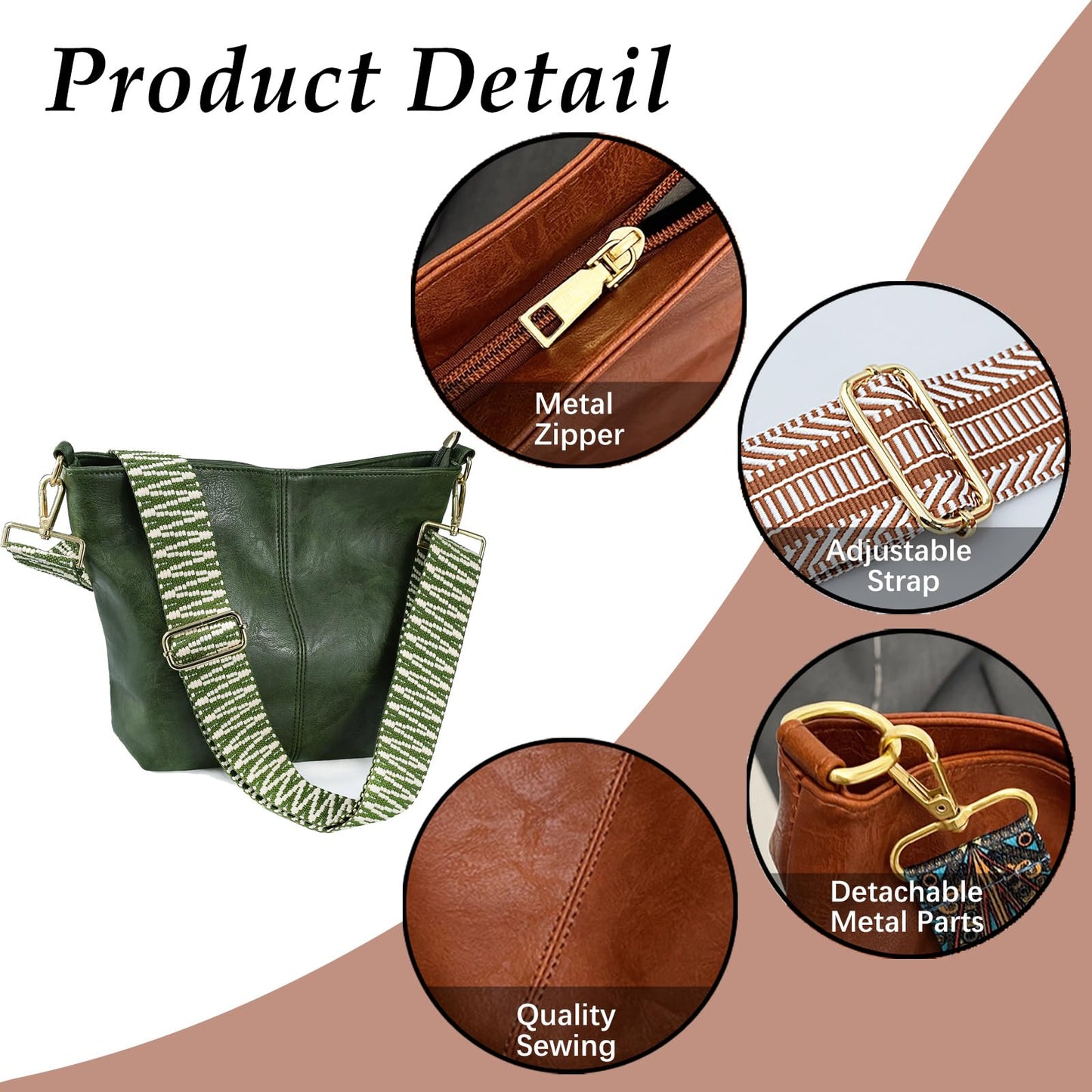 ChicHobo Vegan Leather Crossbody Bag with Strap
