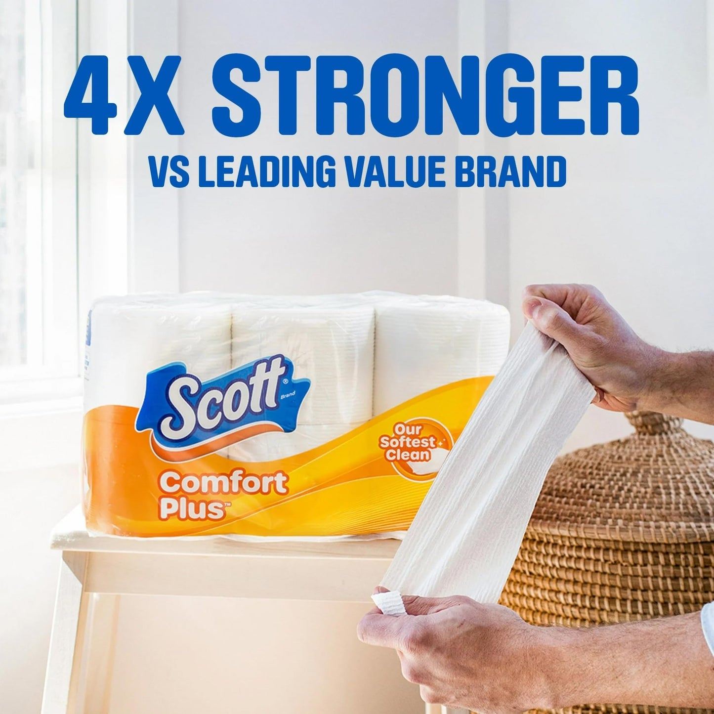 Scott Comfort+ 12 Double Rolls, 231 Sheets, Septic-Safe