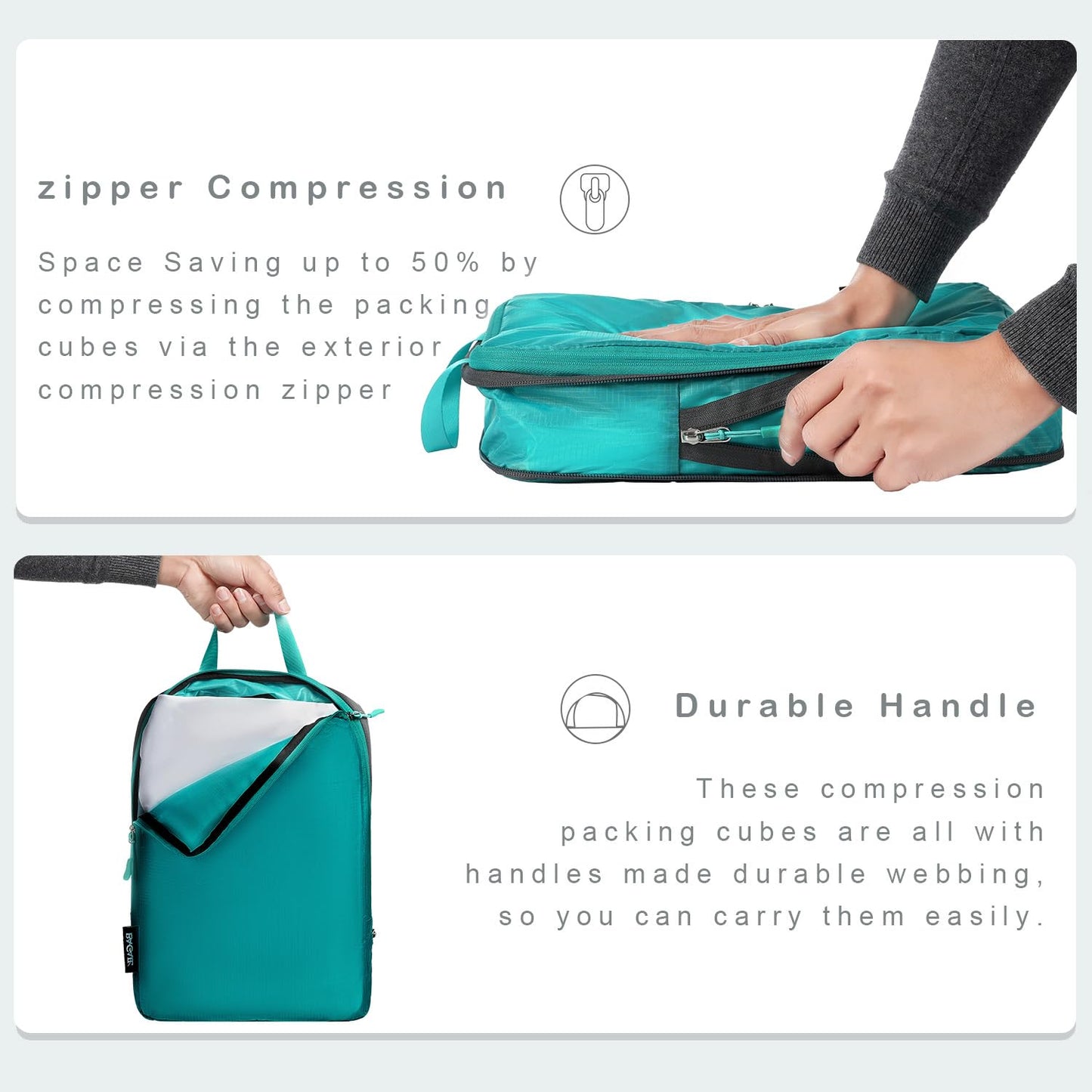 BAGAIL Travel Compression Cubes Set for Packing Ease