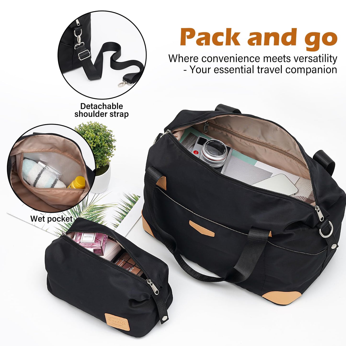 Coolife Expandable 4-Piece Spinner Luggage Set