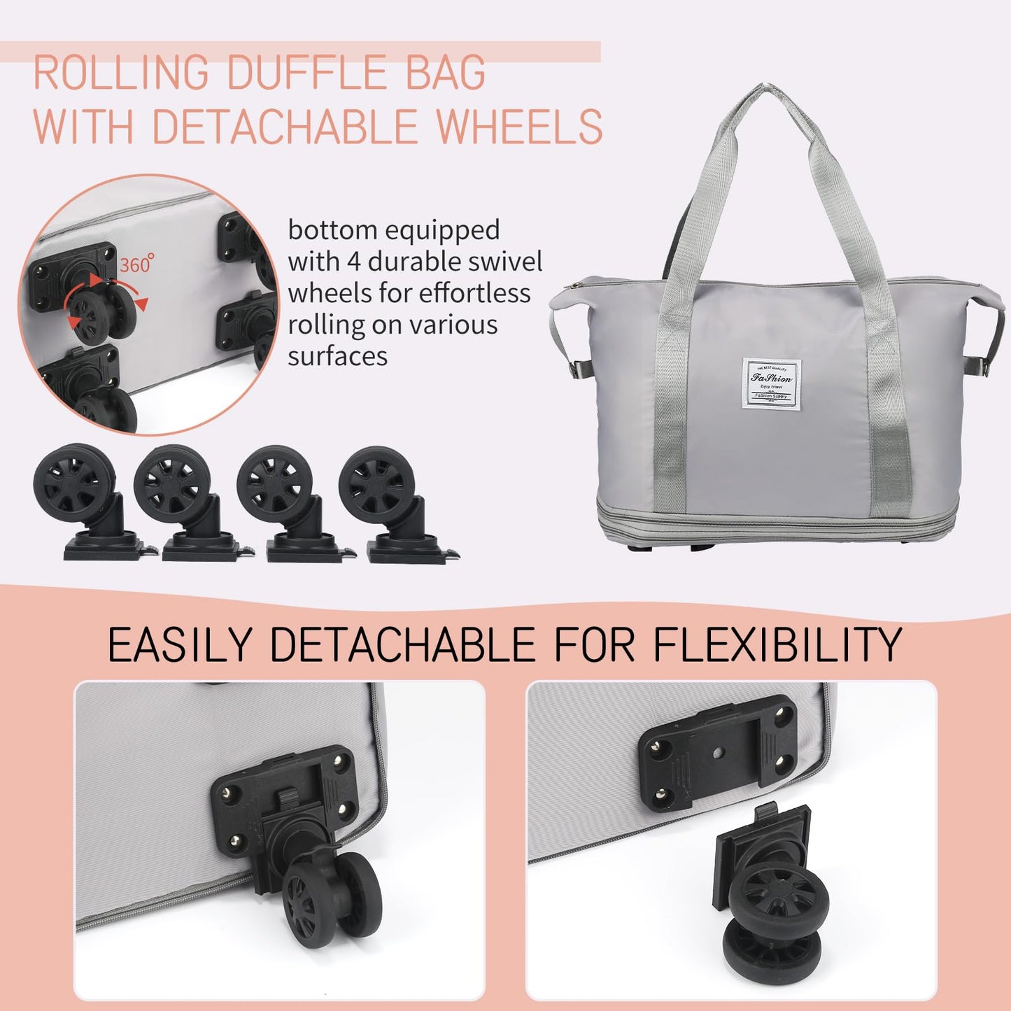 VoyagePro Expandable Wheeled Duffle Bag