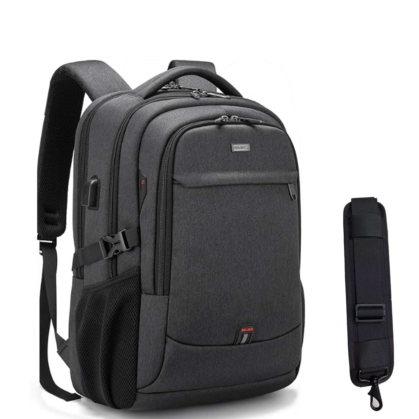 DUSLANG Travel Laptop Backpack with USB Port - Black