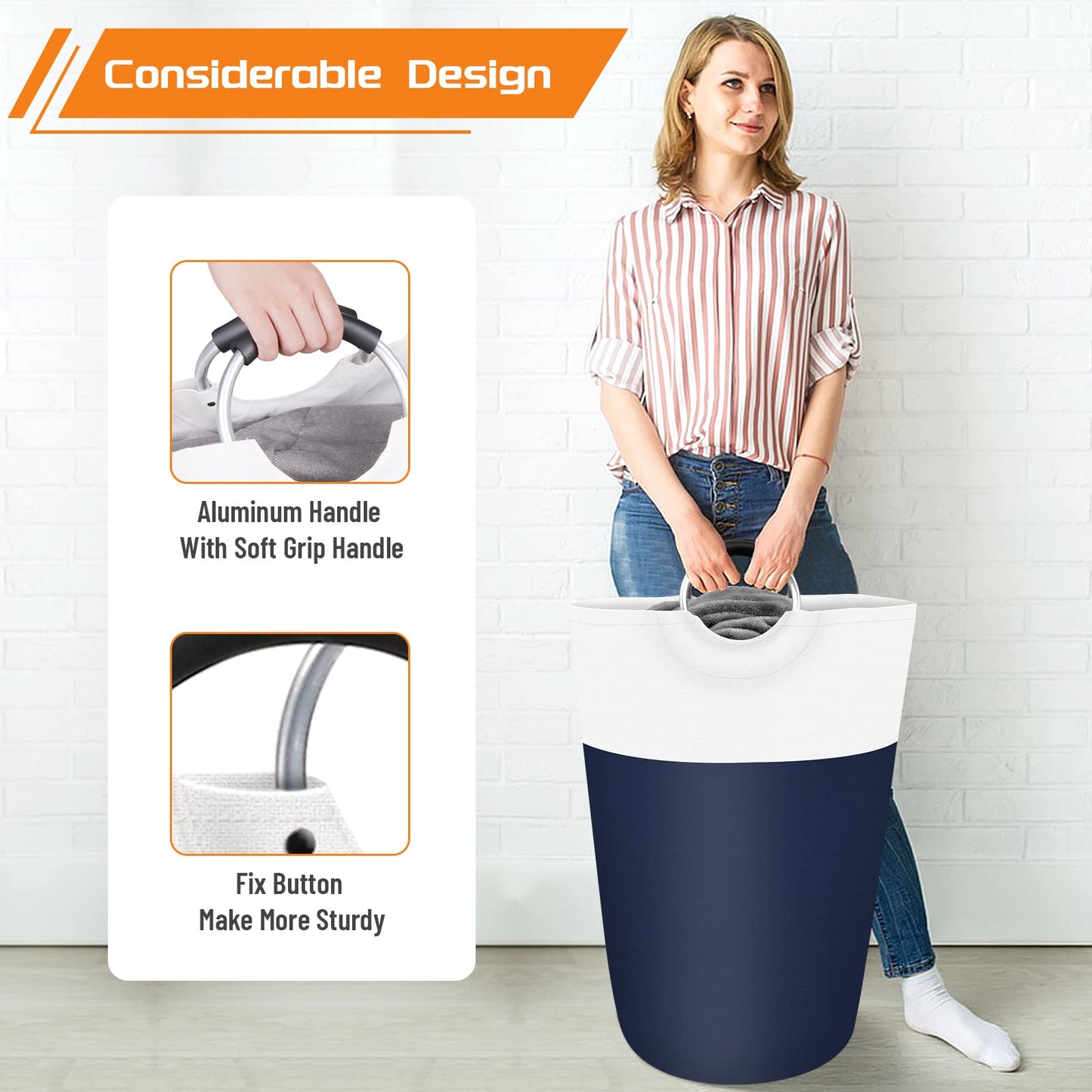 BlissTotes 90L Collapsible Laundry Hamper - Black