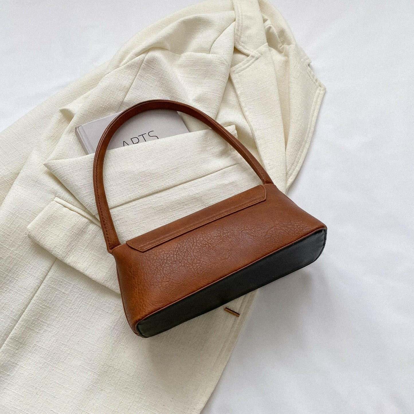PU Leather Shoulder Bag.
