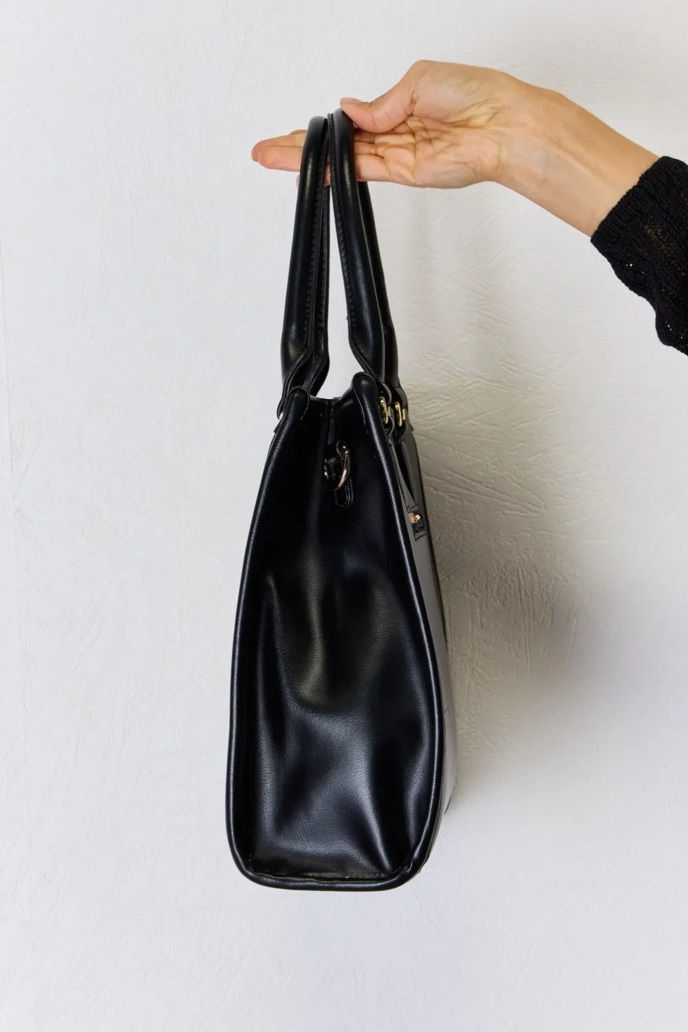 David Jones Argyle Pattern PU Leather Handbag - Premium Handbags from Trendsi - Just $51.99! Shop now at Handbags Specialist Headquarter