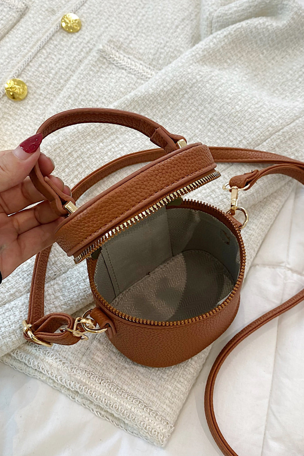 PU Leather Crossbody Bag - Premium handbags from Trendsi - Just $20.99! Shop now at Handbags Specialist Headquarter