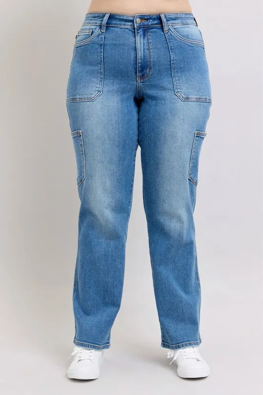 Judy Blue Full Size High Waist 90's Straight Jeans Plus Size - Premium Women / Jeans & Denim from Trendsi - Just $67.99! Shop now at Handbags Specialist Headquarter