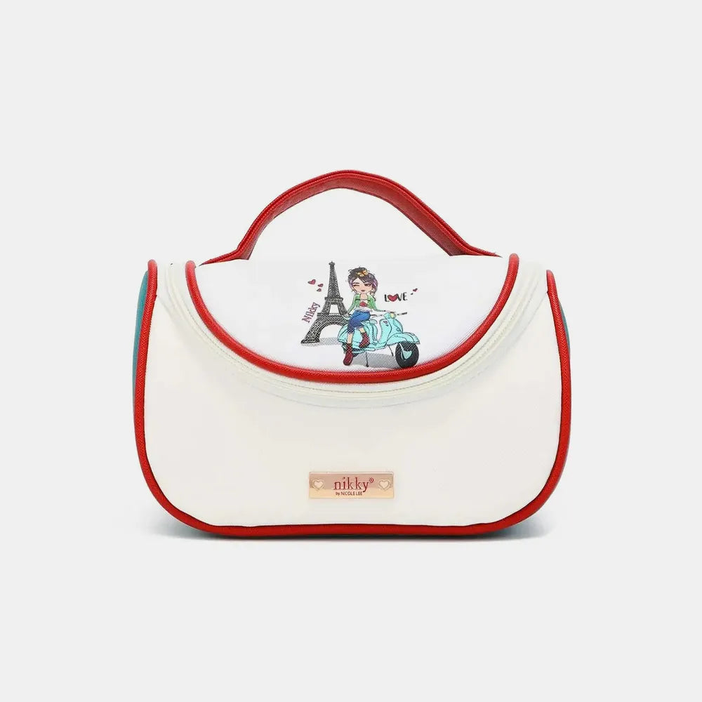 Nicole Lee USA Nikky Contrast Makeup Bag - Premium Tote Bag from Trendsi - Just $39.99! Shop now at Handbags Specialist Headquarter