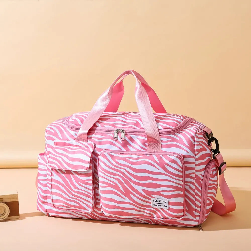 Oxford Cloth Animal Print Travel Bag - Premium travel-bag from Trendsi - Just $44.99! Shop now at Handbags Specialist Headquarter