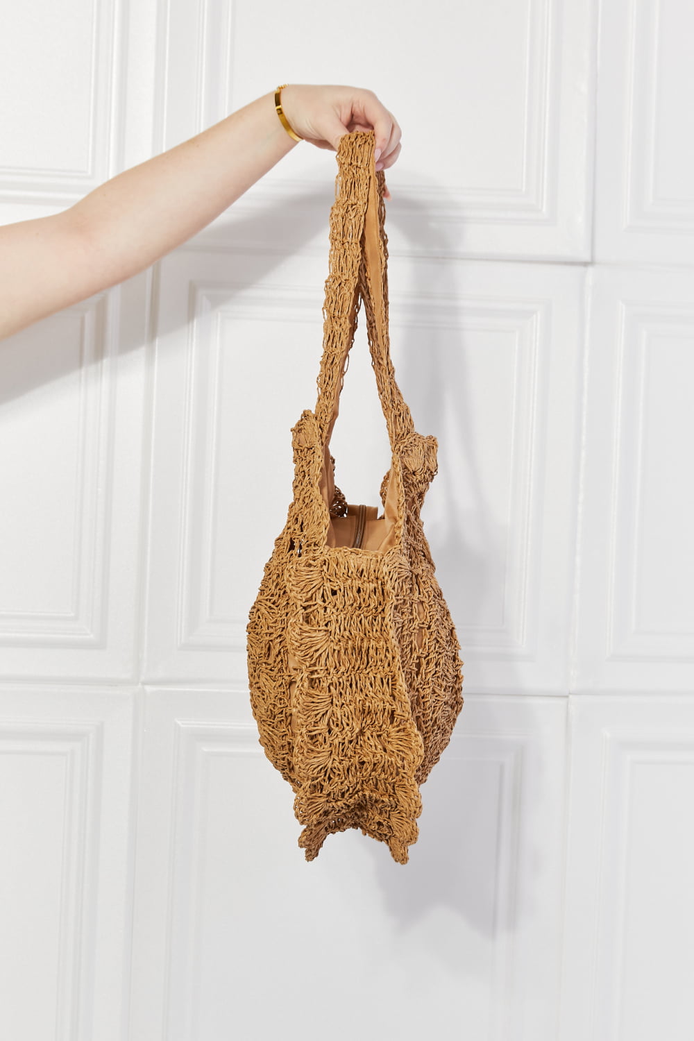 Justin Taylor Brunch Time Straw Rattan Handbag - Premium handbags from Trendsi - Just $35.99! Shop now at Handbags Specialist Headquarter