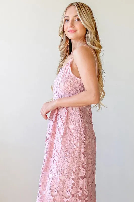 And The Why Lace Maxi Cami Dress - Premium Maxi Dress from Trendsi - Just $56.99! Shop now at Handbags Specialist Headquarter
