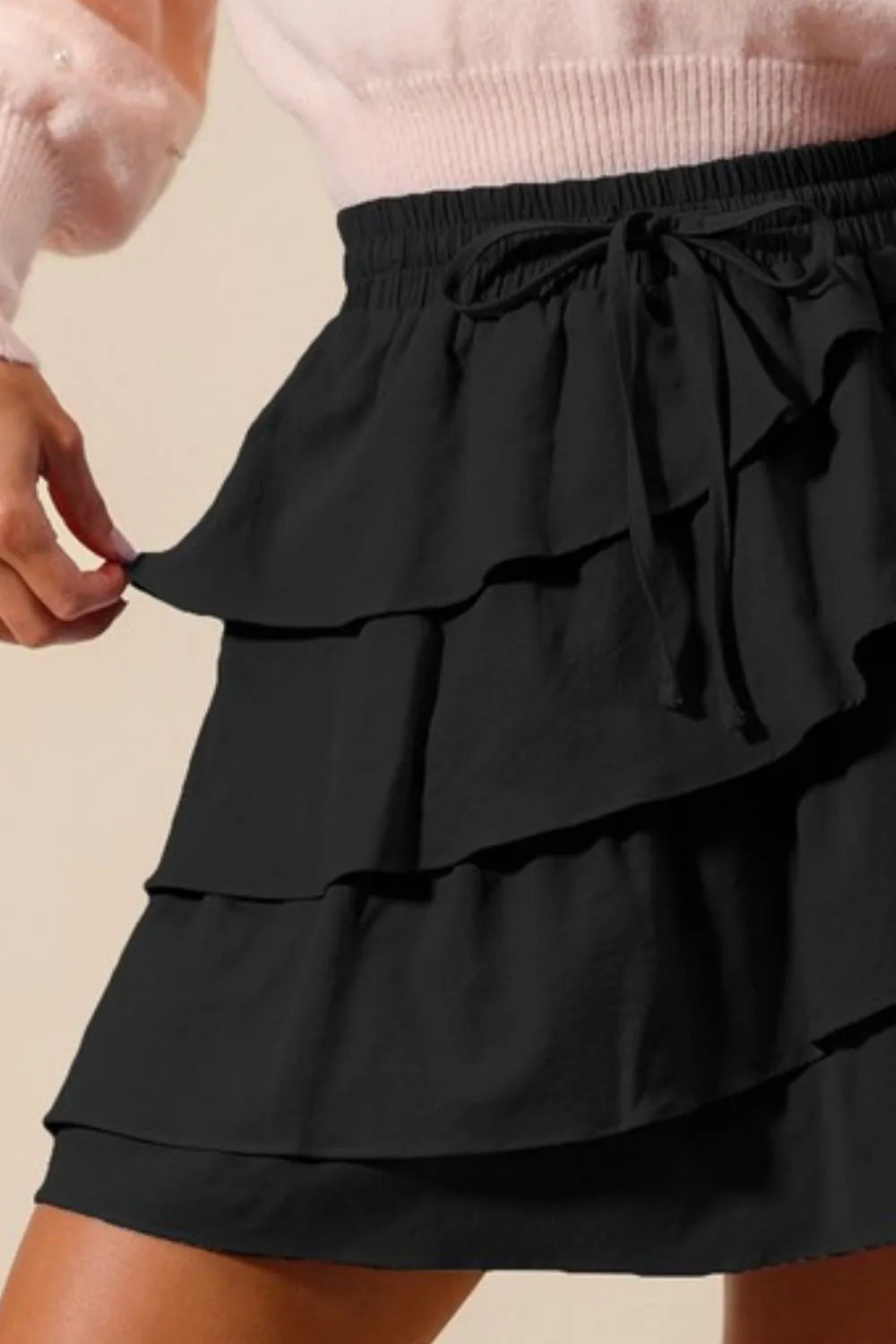 SO ME Asymmetrical Ruffled Game Day Skirt - Premium Skirts from Trendsi - Just $44.99! Shop now at Handbags Specialist Headquarter