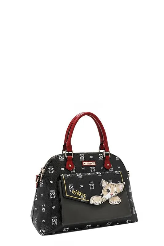 Nicole Lee USA Eco-Leather Cat Dome Bag - Premium Tote Bag from Trendsi - Just $52.99! Shop now at Handbags Specialist Headquarter