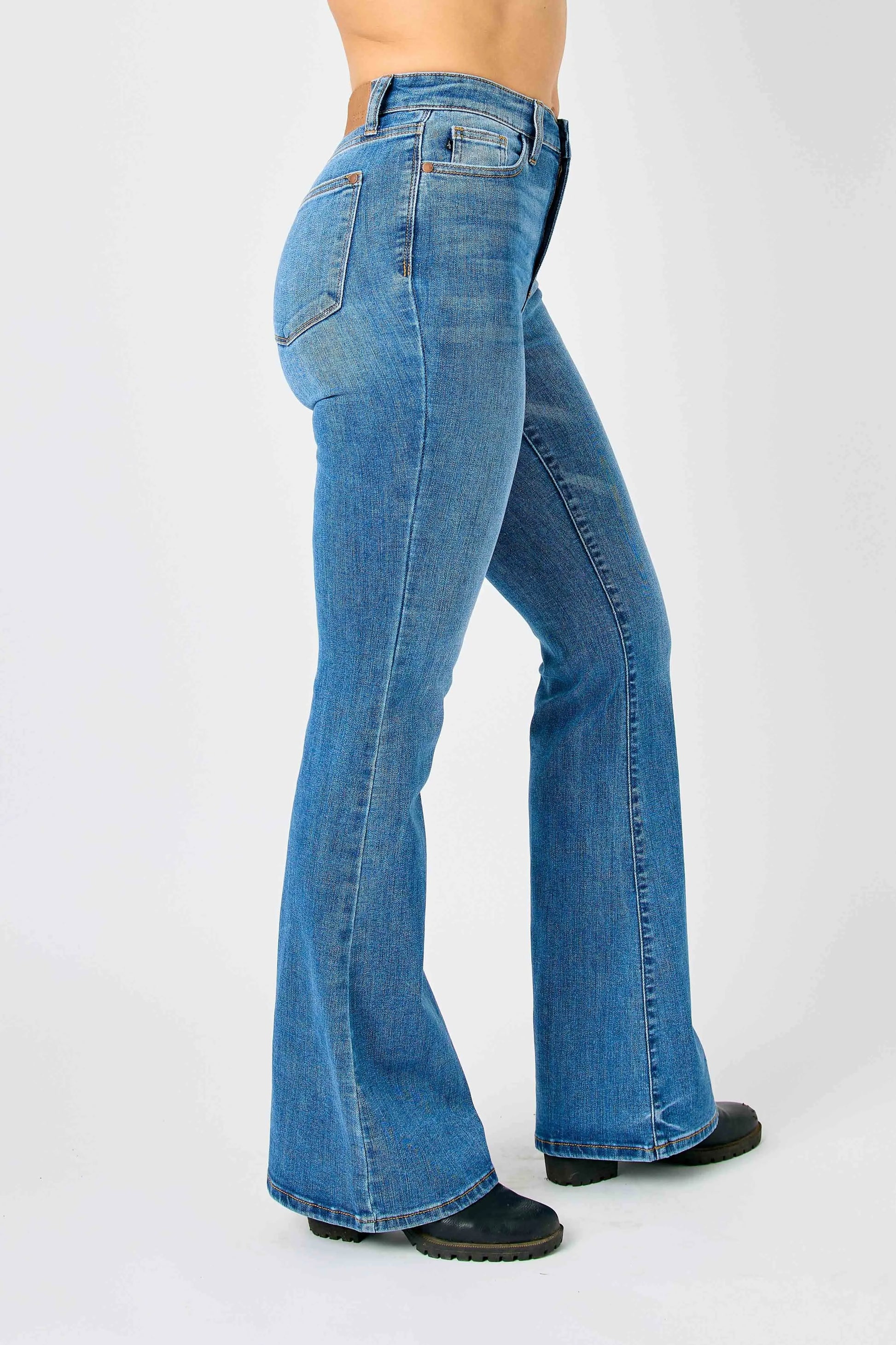 Judy Blue Full Size Hw Classic Flare Jeans Plus Size - Premium Women / Jeans & Denim from Trendsi - Just $67.99! Shop now at Handbags Specialist Headquarter
