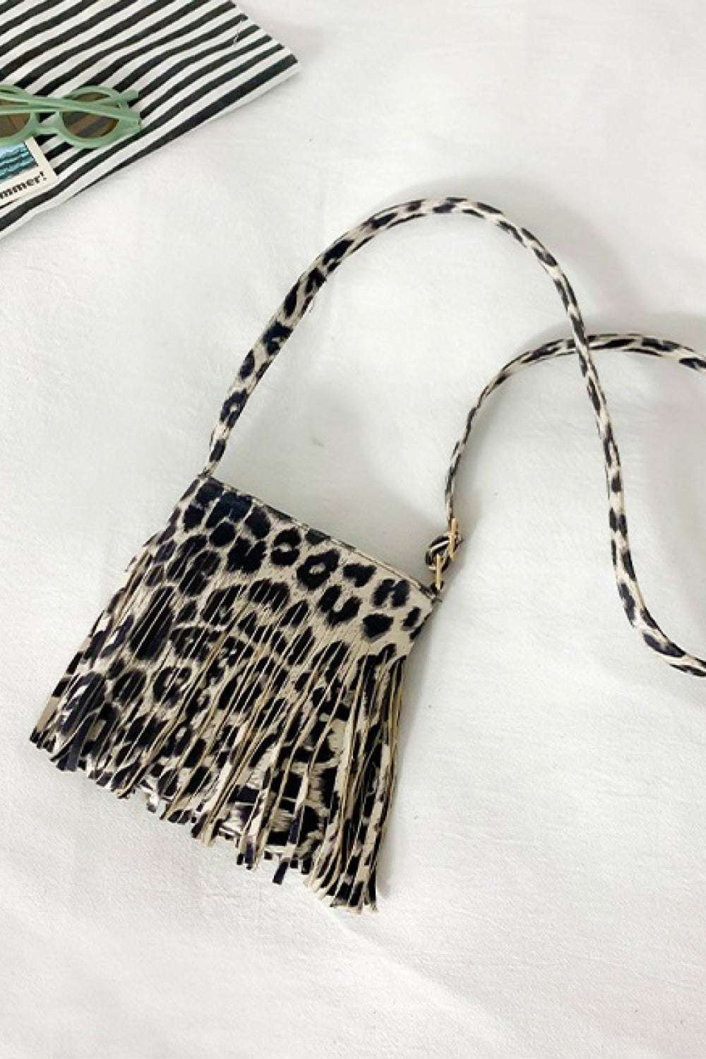 Adored PU Leather Crossbody Bag with Fringe - Premium Crossbody Bag from Trendsi - Just $26.99! Shop now at Handbags Specialist Headquarter