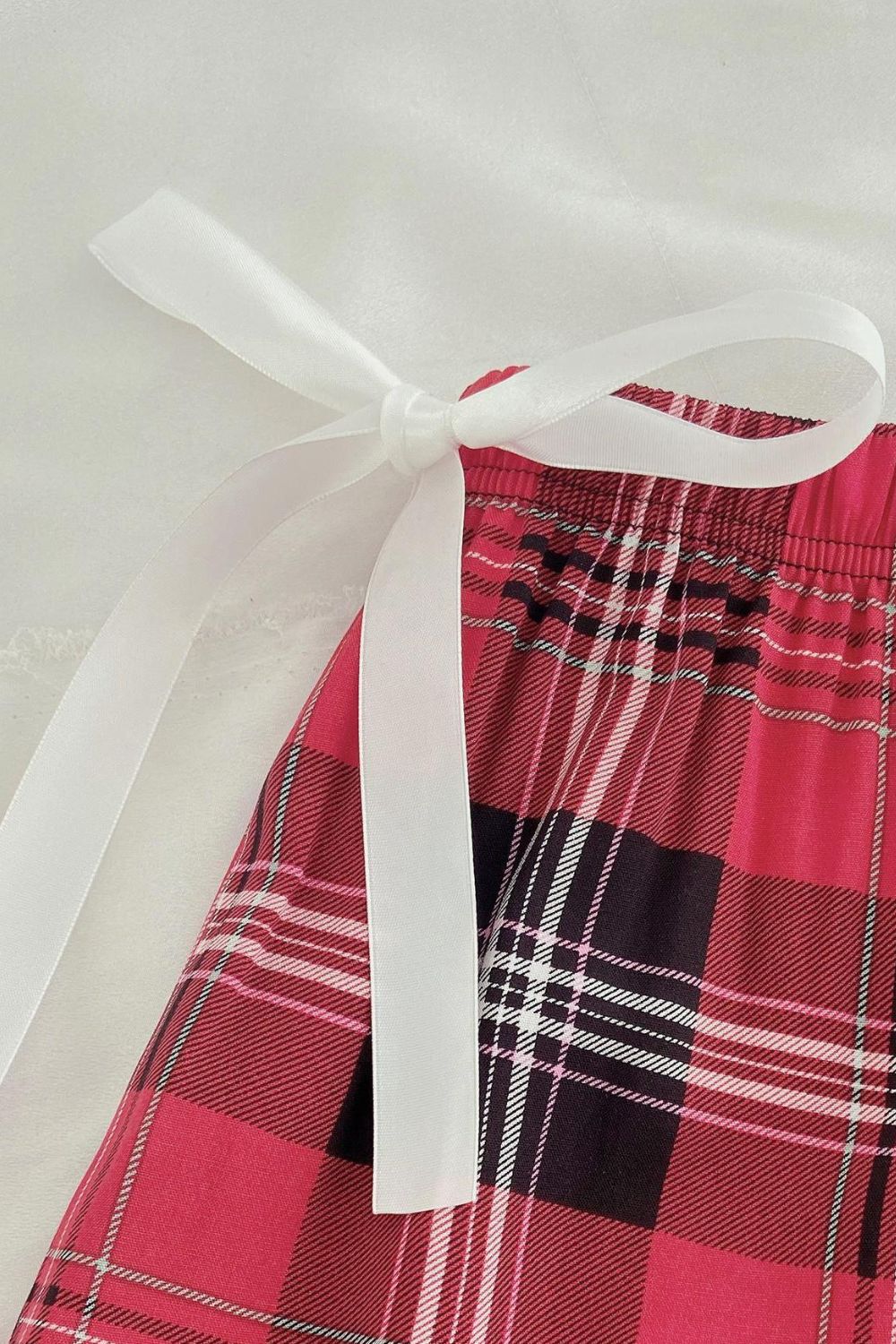 Plaid Tied Loungewear Pants - Premium from Trendsi - Just $29.99! Shop now at Handbags Specialist Headquarter