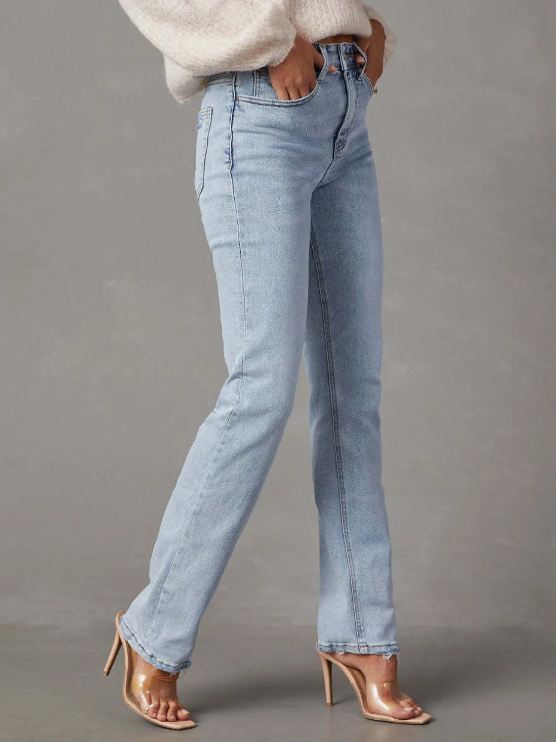 High Rise Jeans with Pockets - Premium Women / Jeans & Denim from Trendsi - Just $33.62! Shop now at Handbags Specialist Headquarter
