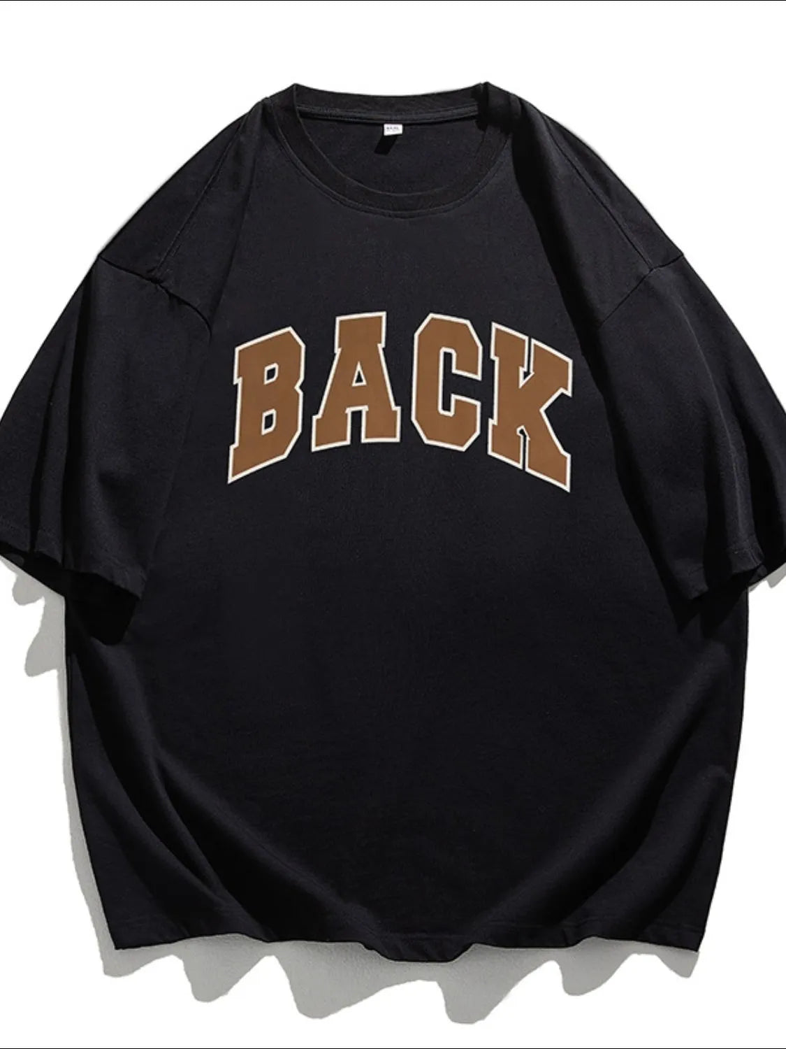 Men's Plus Size Letter Round Neck Half Sleeve T-Shirt - Premium Men's T Shirt from Trendsi - Just $28.76! Shop now at Handbags Specialist Headquarter
