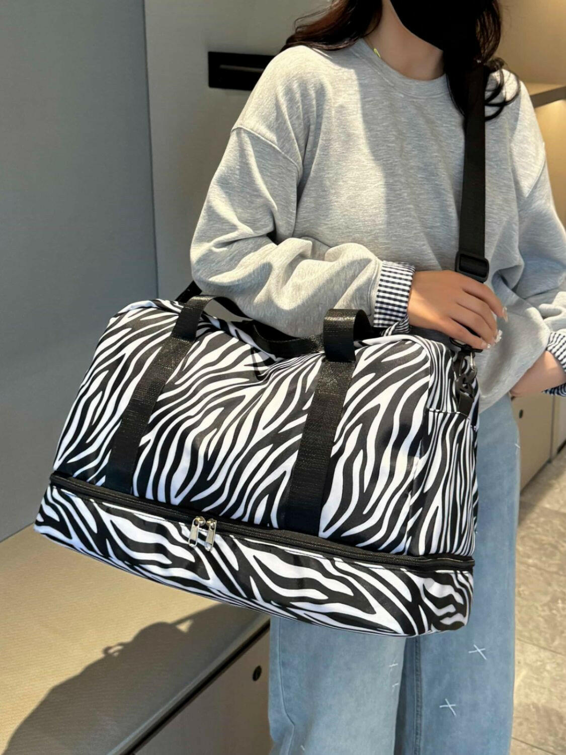 Oxford Cloth Leopard Travel Bag - Premium Luggage Travel Bags from Trendsi - Just $32.99! Shop now at Handbags Specialist Headquarter