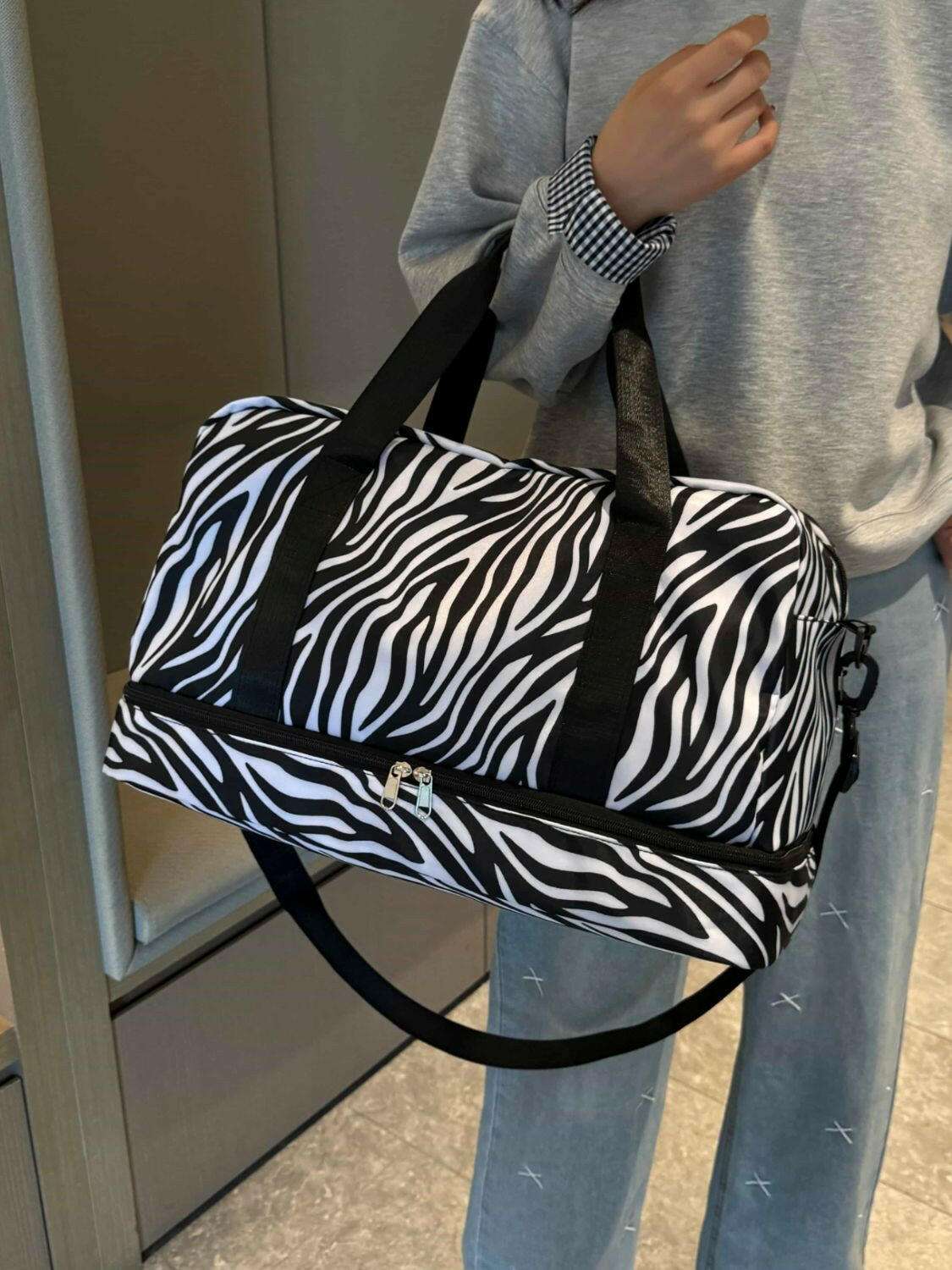 Oxford Cloth Leopard Travel Bag - Premium Luggage Travel Bags from Trendsi - Just $32.99! Shop now at Handbags Specialist Headquarter