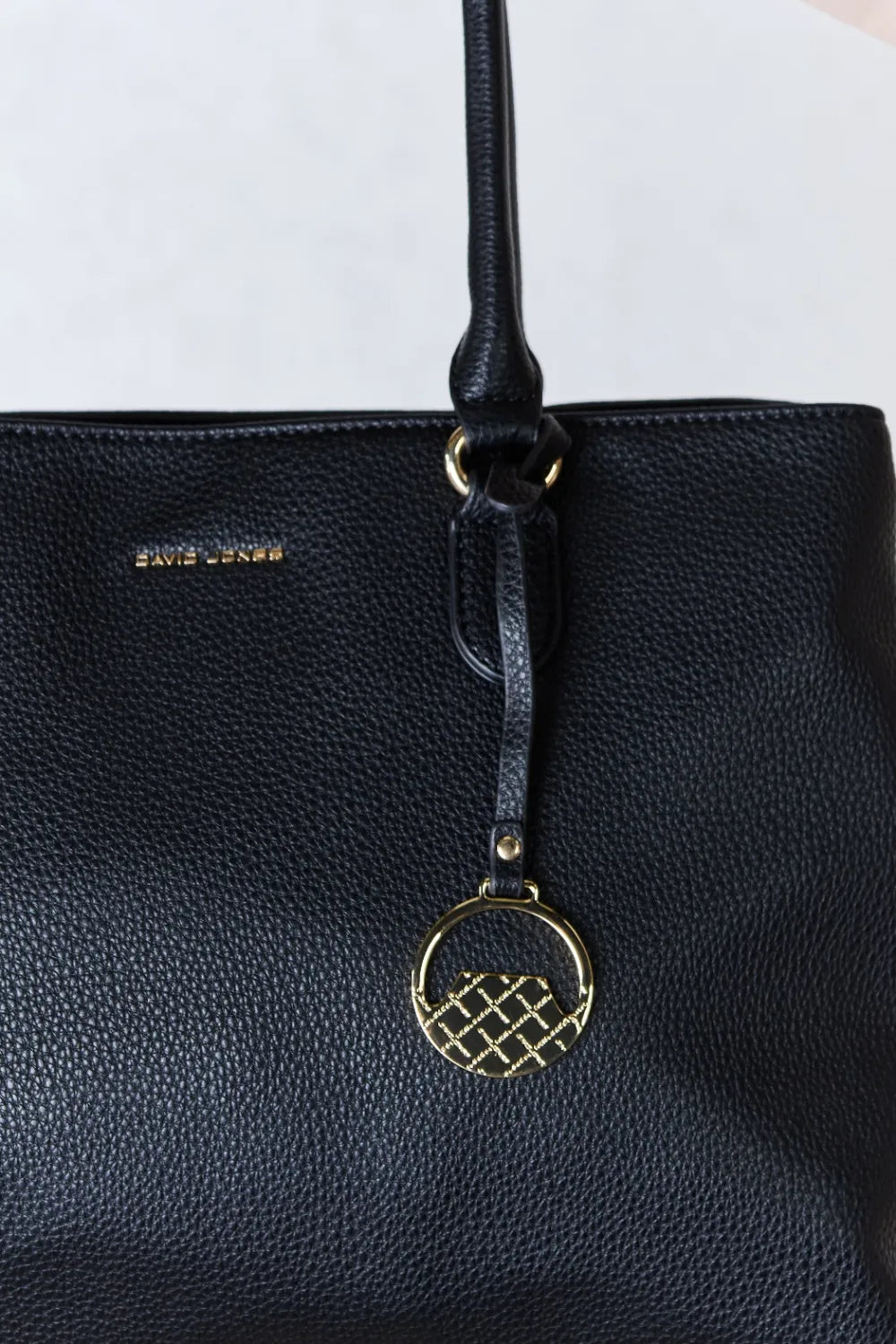 David Jones Structured Leather Handbag - Premium handbags from Trendsi - Just $54.99! Shop now at Handbags Specialist Headquarter