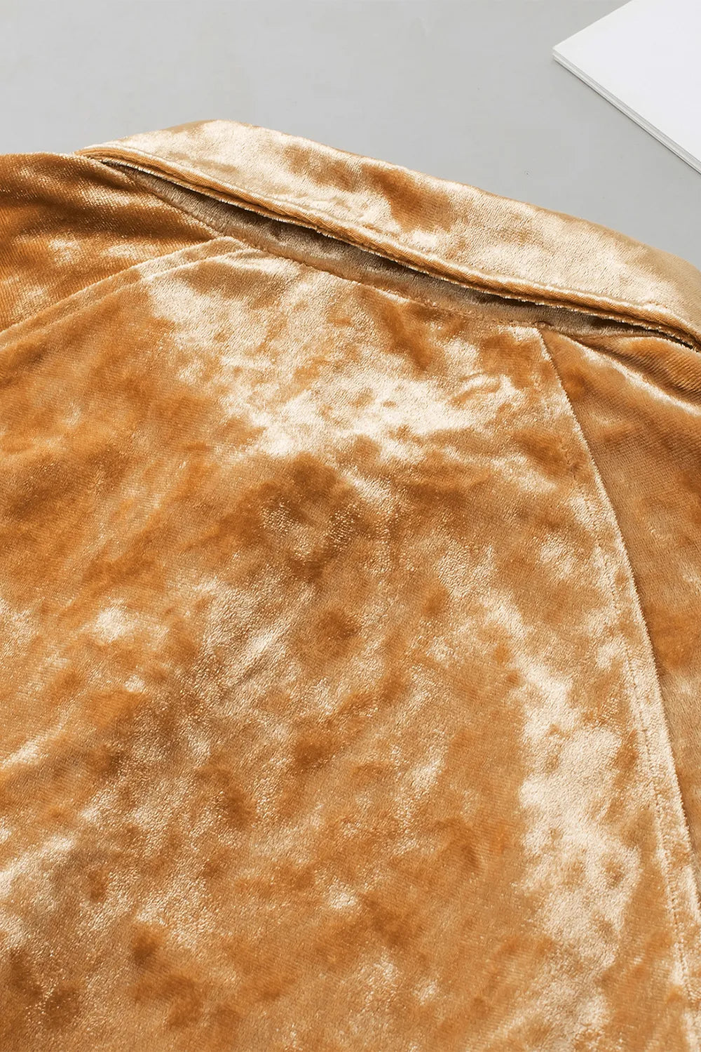 Button Down Loose Fit Velvet Shirt - Premium Women's Down Shirt Tops from Trendsi - Just $40.18! Shop now at Handbags Specialist Headquarter