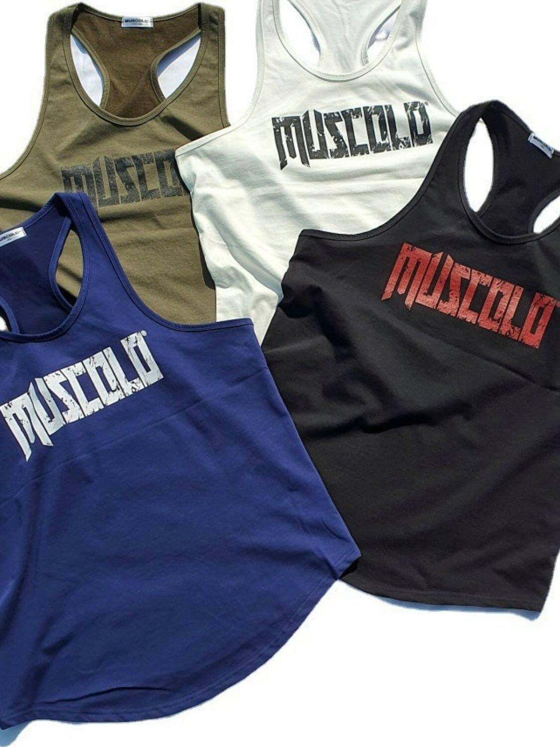 Men's Plus Size Letter Wide Strap Tank.