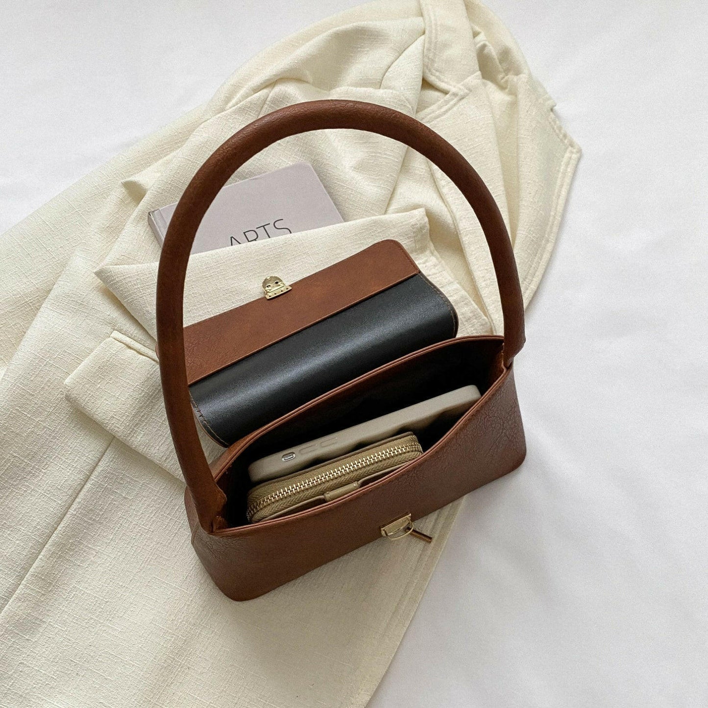 PU Leather Shoulder Bag.