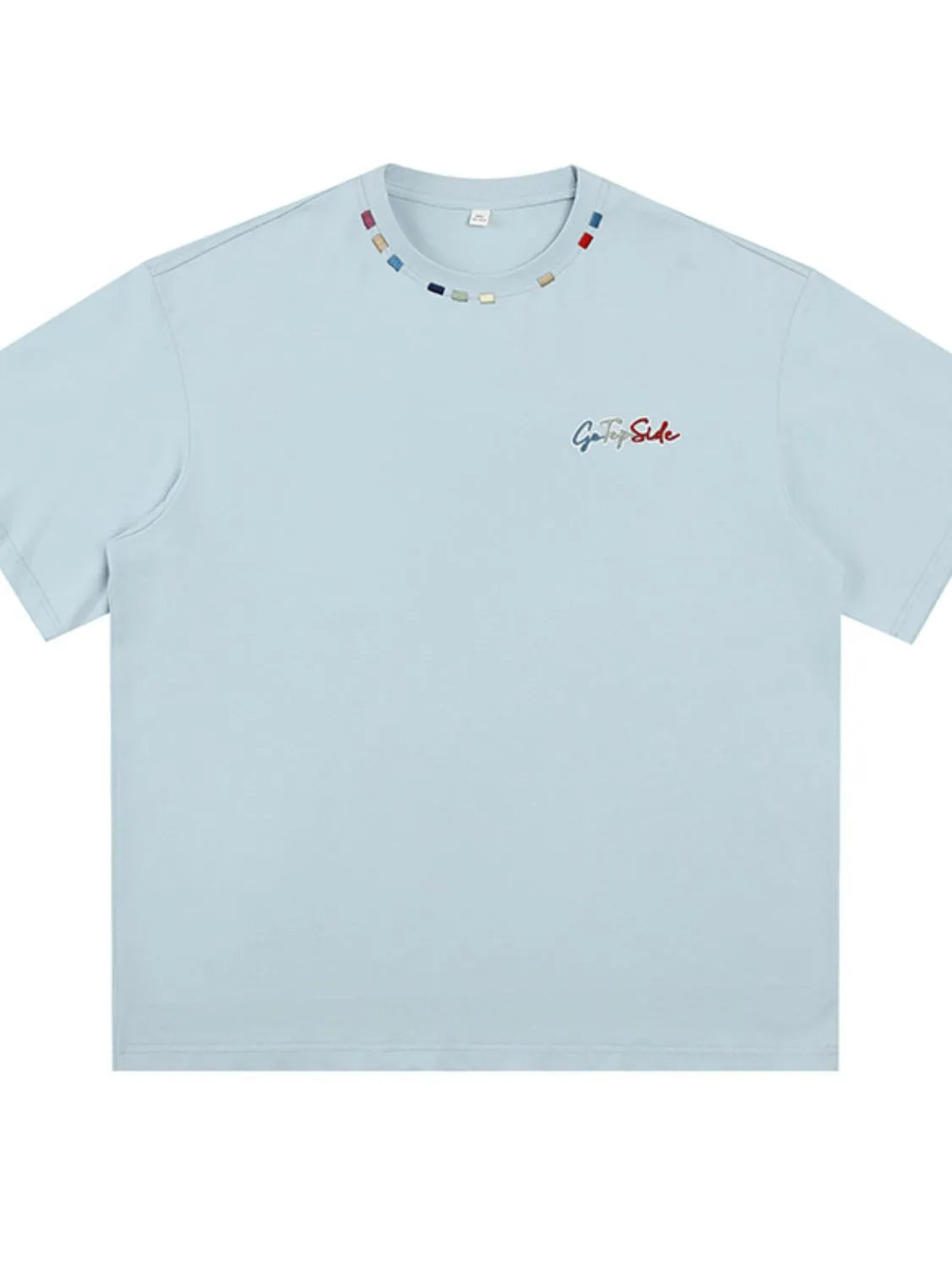 Men's Plus Size Embroidered Round Neck Half Sleeve T-Shirt - Premium Men's T Shirt from Trendsi - Just $29.64! Shop now at Handbags Specialist Headquarter