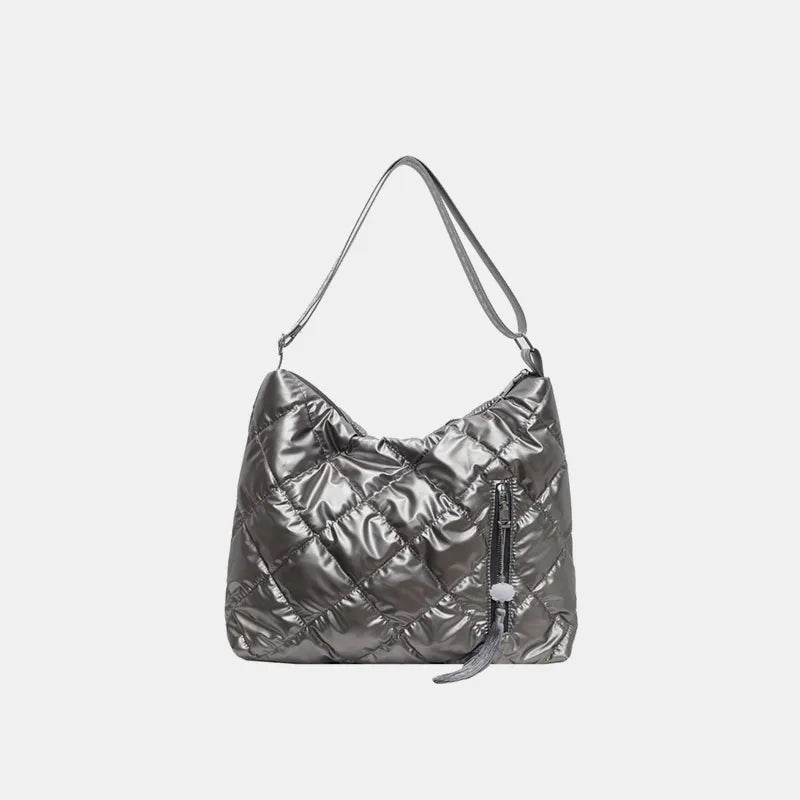 Quilted Nylon Travel Bag - Premium travel-bag from Trendsi - Just $39.99! Shop now at Handbags Specialist Headquarter