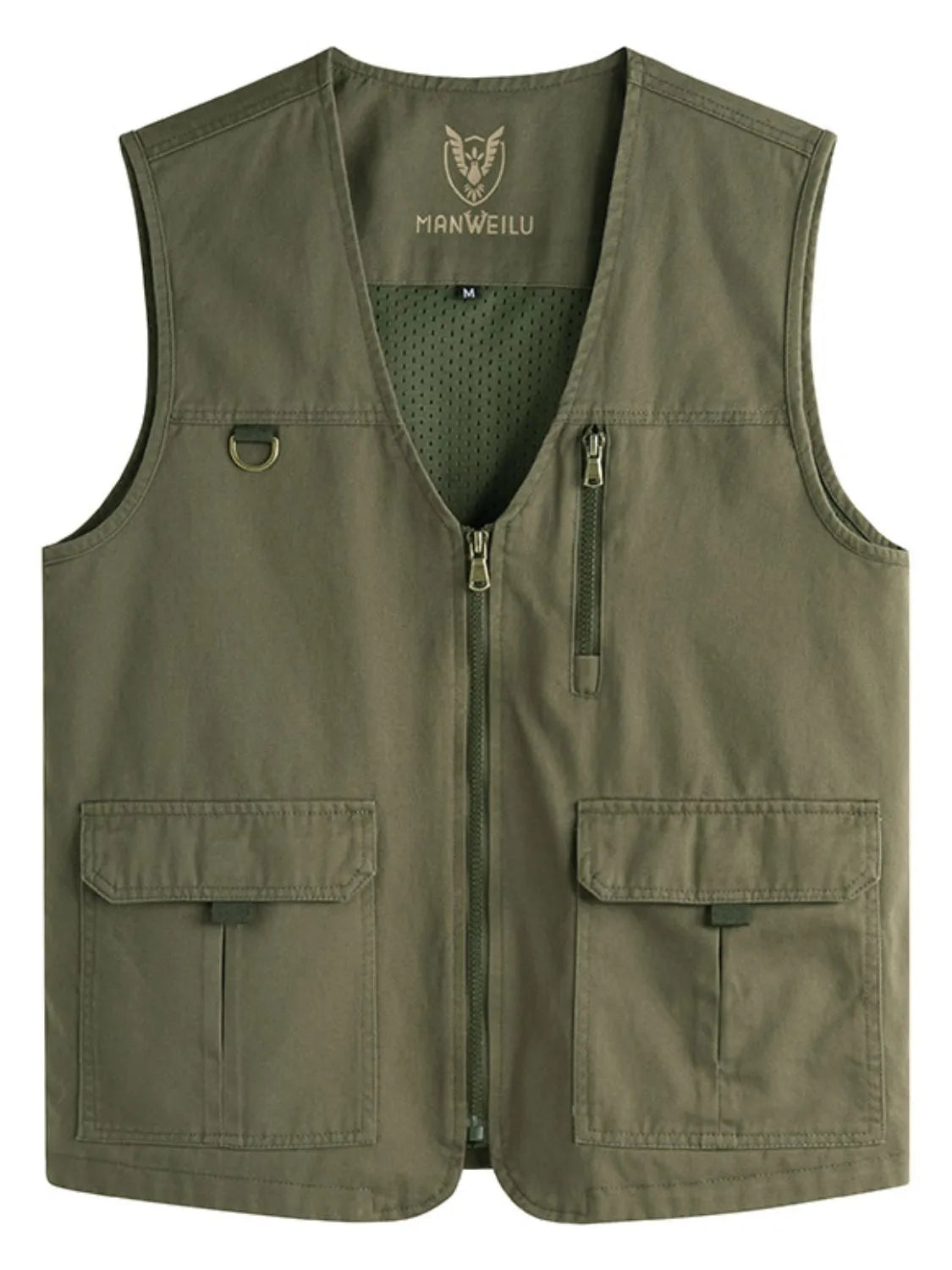 Men's Plus Size Zip Up V-Neck Vest - Premium from Trendsi - Just $44.62! Shop now at Handbags Specialist Headquarter