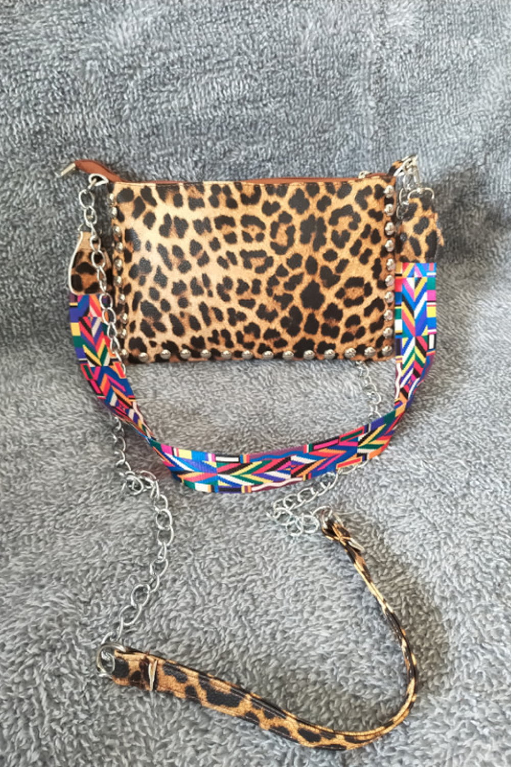 Adored PU Leather Studded Shoulder Bag - Premium handbags from Trendsi - Just $24.99! Shop now at Handbags Specialist Headquarter