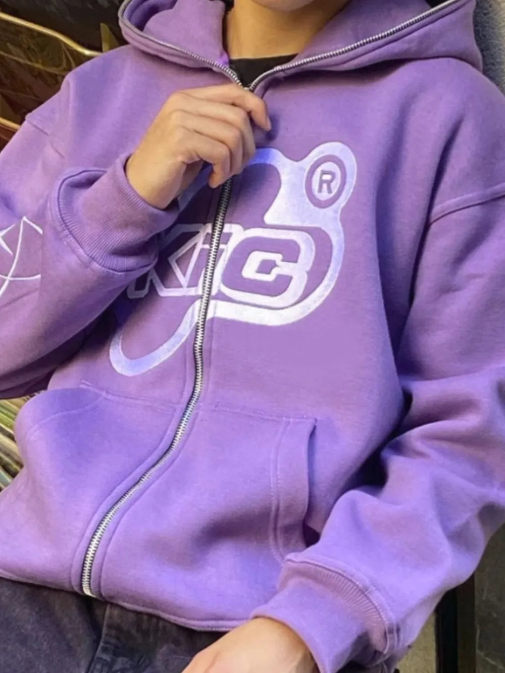 Men's Letter Graphic Zip Up Long Sleeve Hoodie - Premium Men's Sweatshirts from Trendsi - Just $35.46! Shop now at Handbags Specialist Headquarter