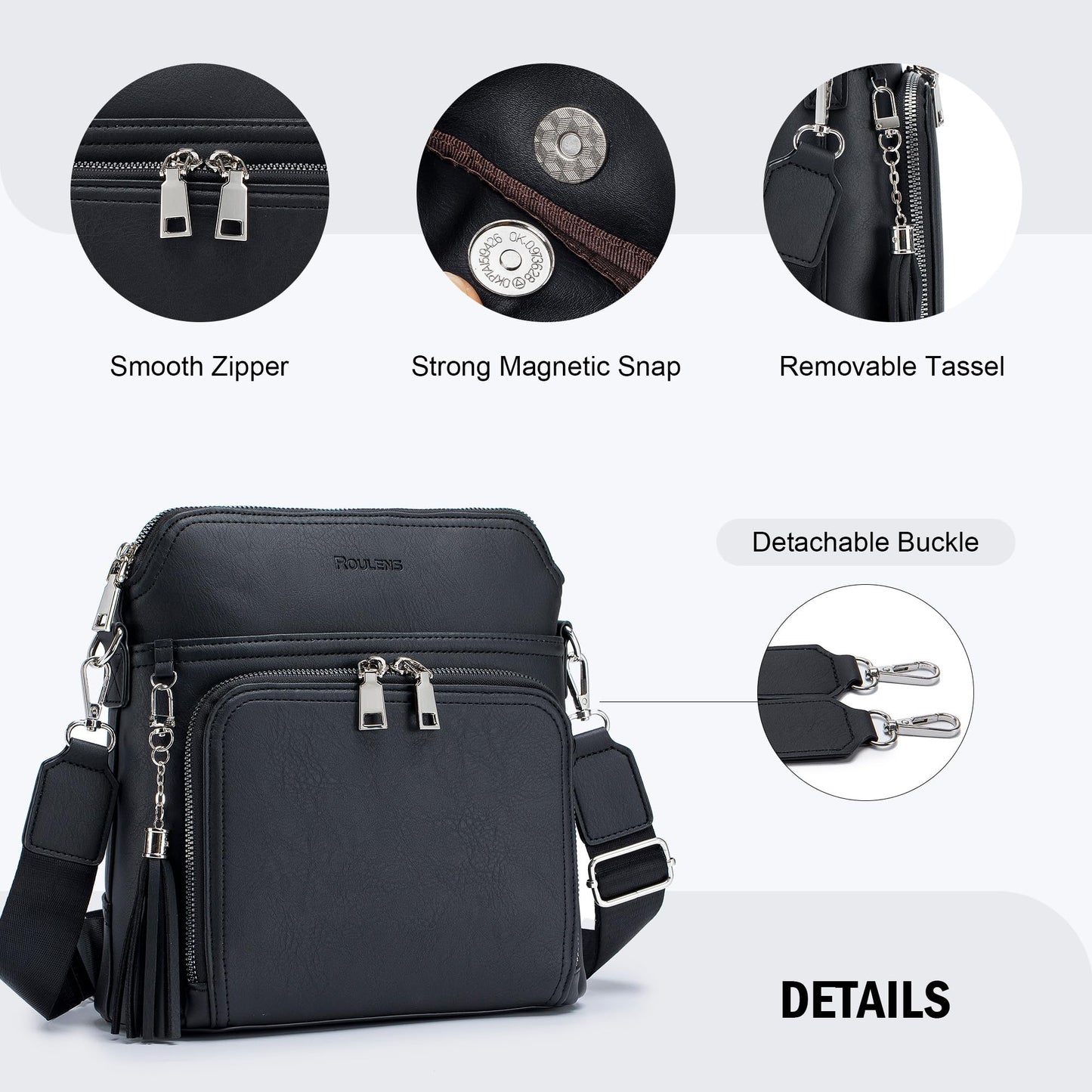 Tassel Charm Crossbody Bag for Women