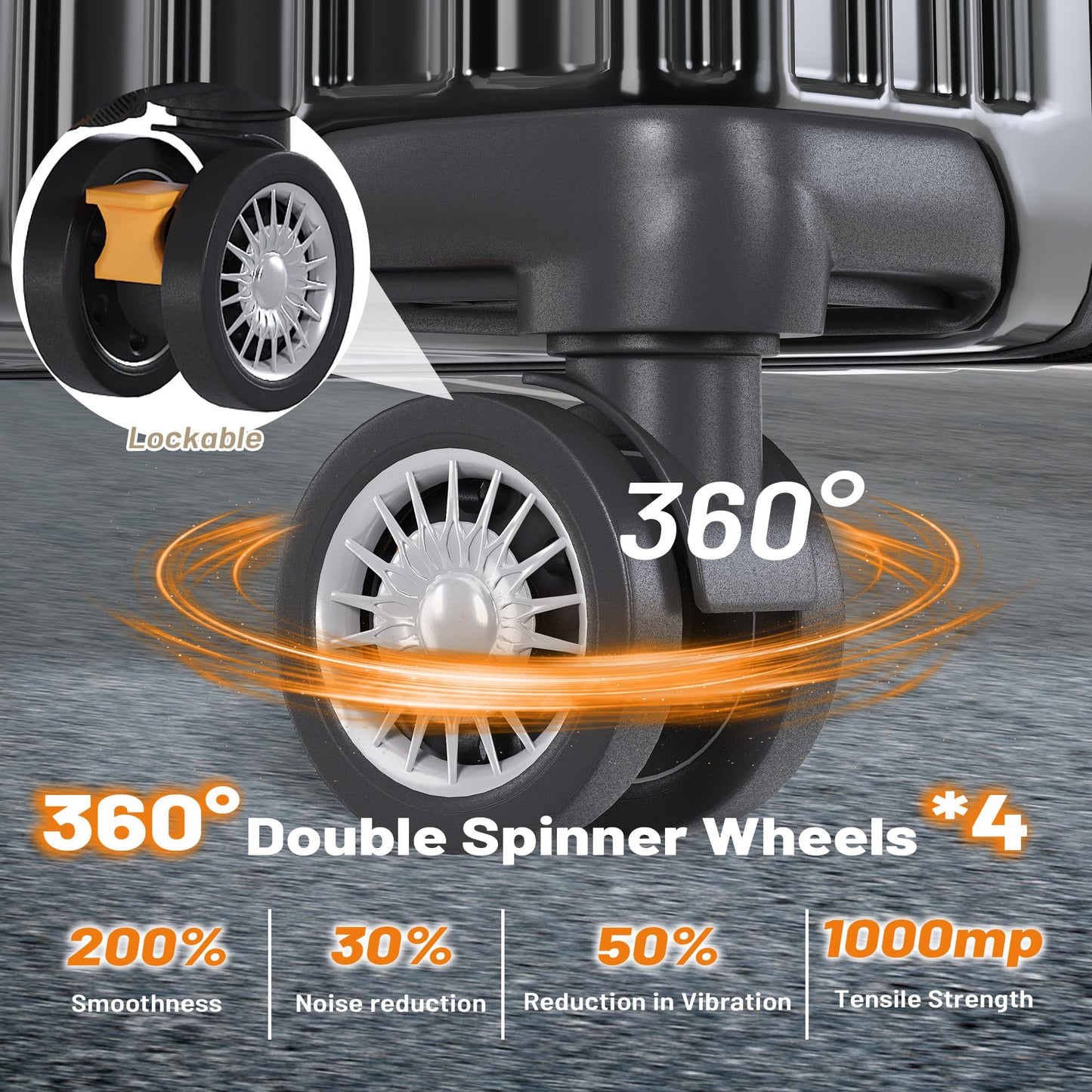 JetGlide 3pc Spinner: Expandable Hardshell Luggage