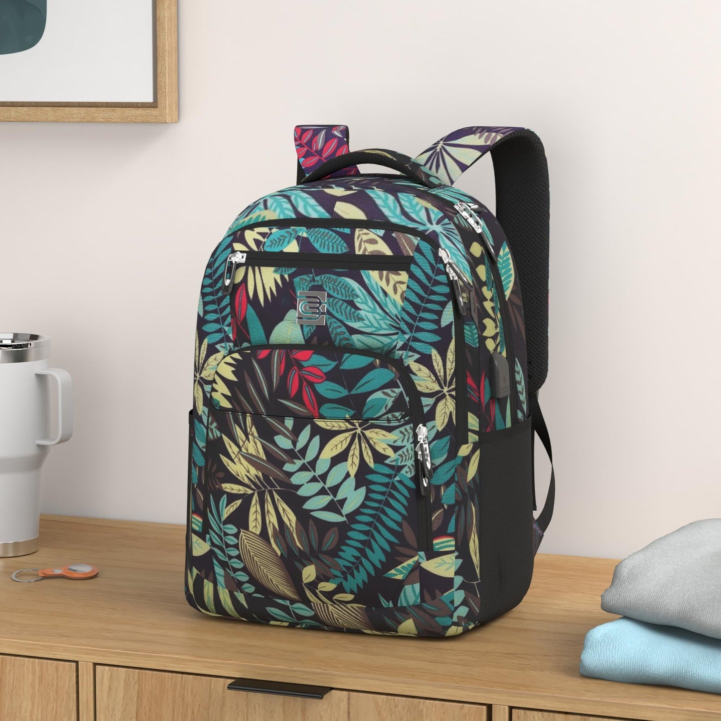 SecureSlim Laptop Backpack with USB & Water Resistance
