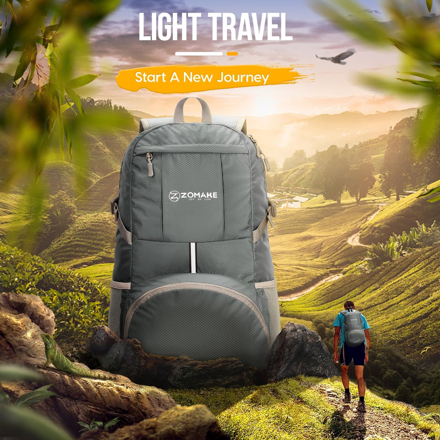 ZOMAKE 35L Compact Waterproof Hiking Backpack