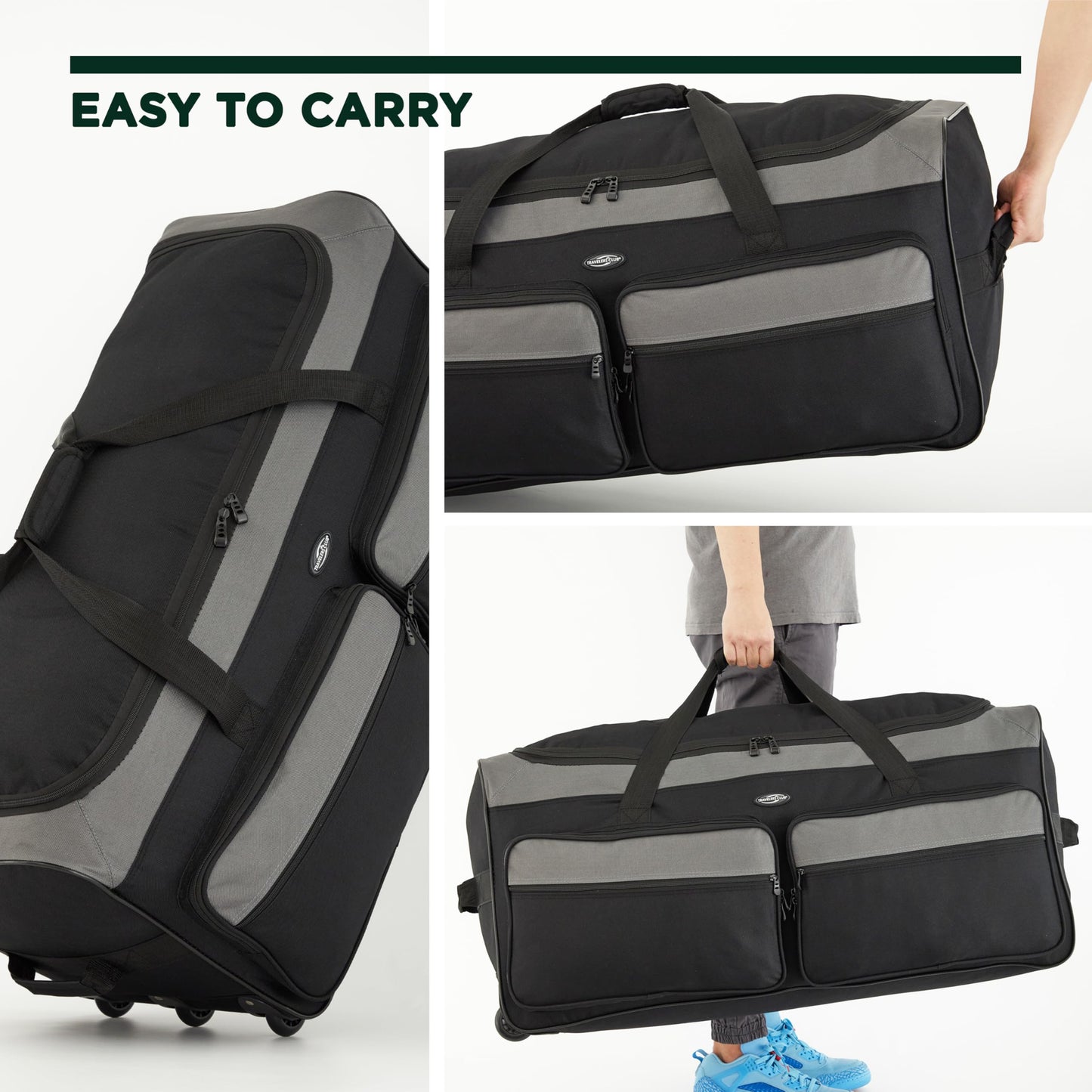 Travelers Club 36" Asgard 3-Wheel Rolling Duffel Bag