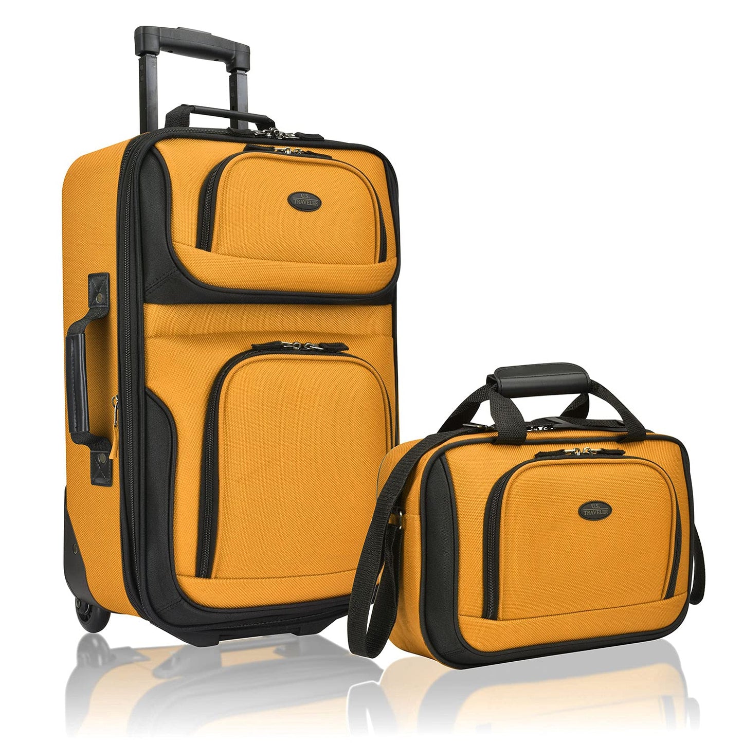 U.S. Traveler Rio Expandable Orange Carry-on