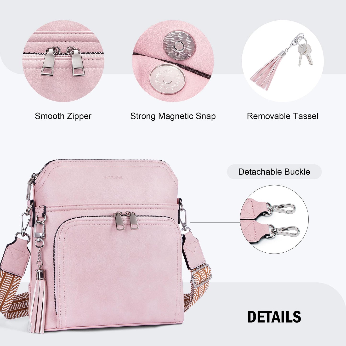 Tassel Charm Crossbody Bag for Women