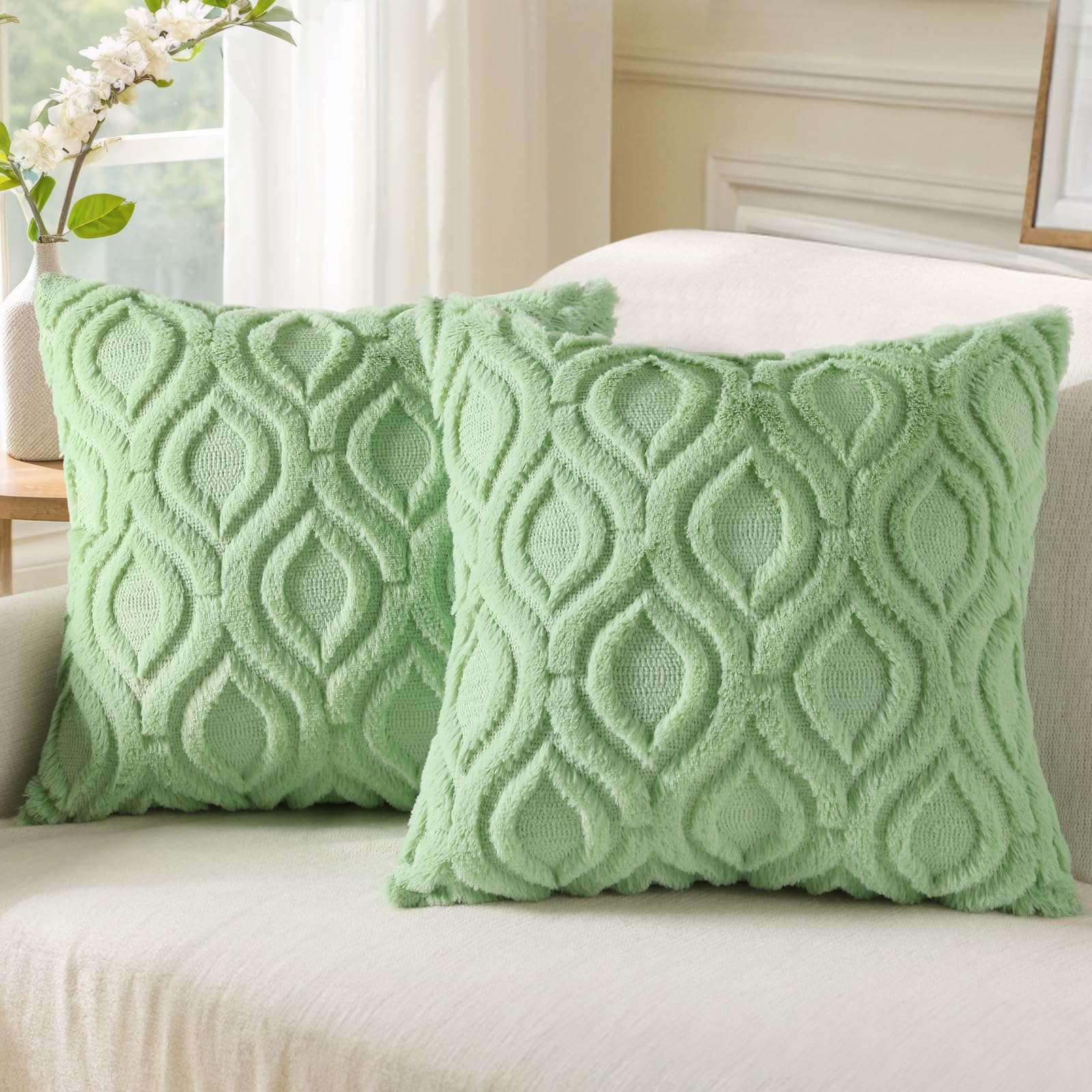 Farmhouse Faux Wool Pillow Covers