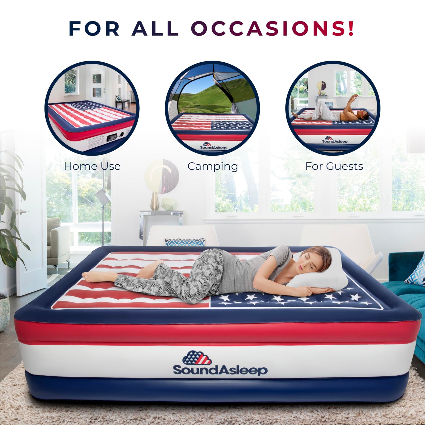 DreamNest Luxe Air Mattress with ComfortCoil Tech