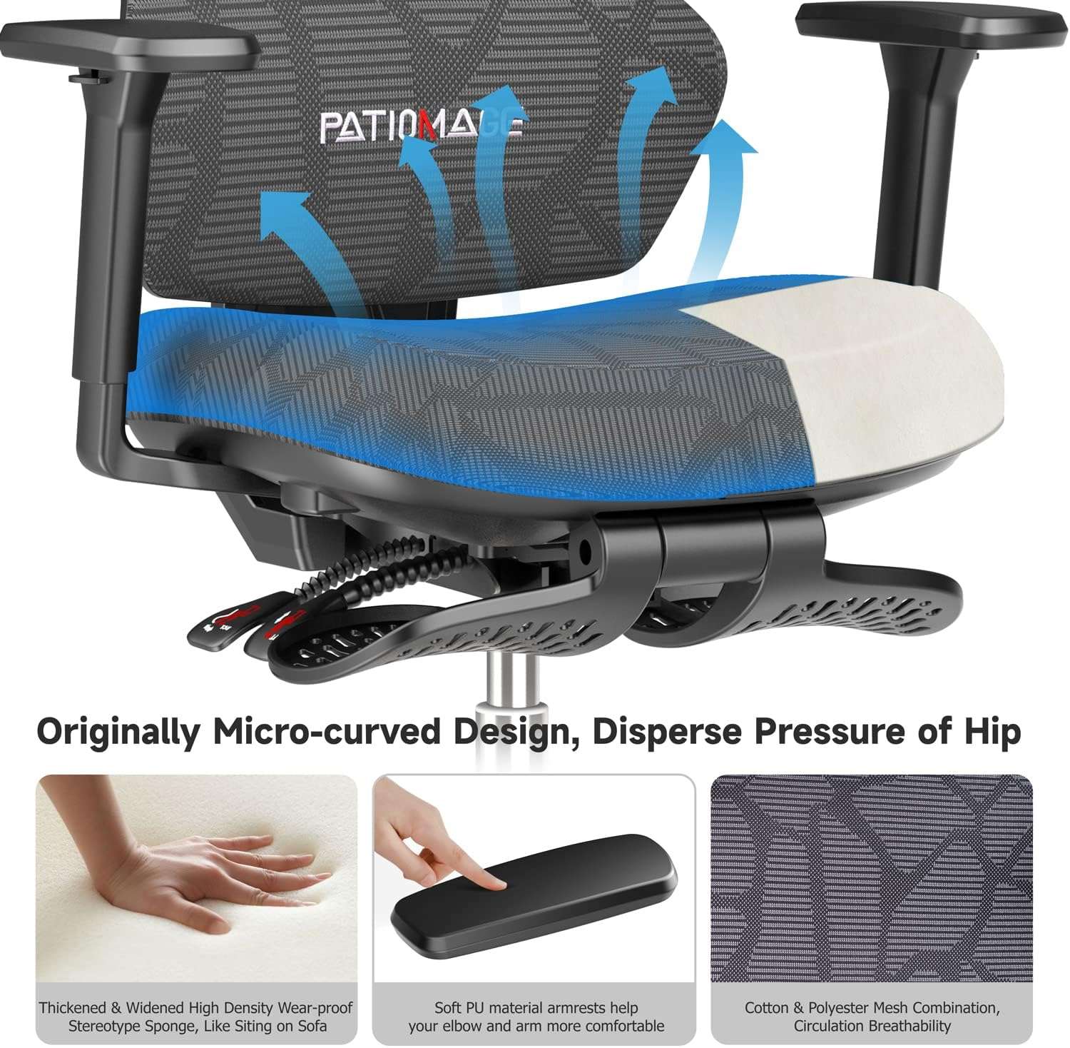 ErgoMax Gaming Chair: Tall & Recline Comfort