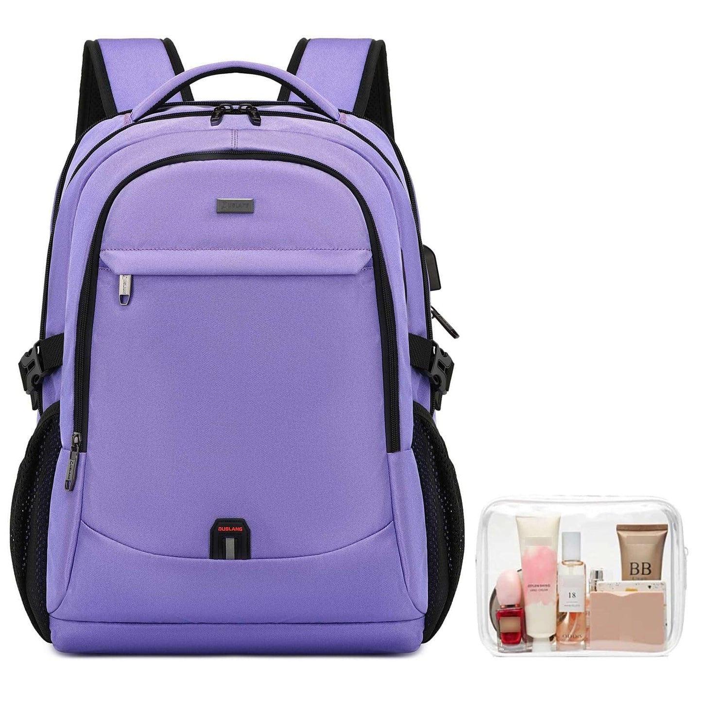 DUSLANG Travel Laptop Backpack with USB Port - Black